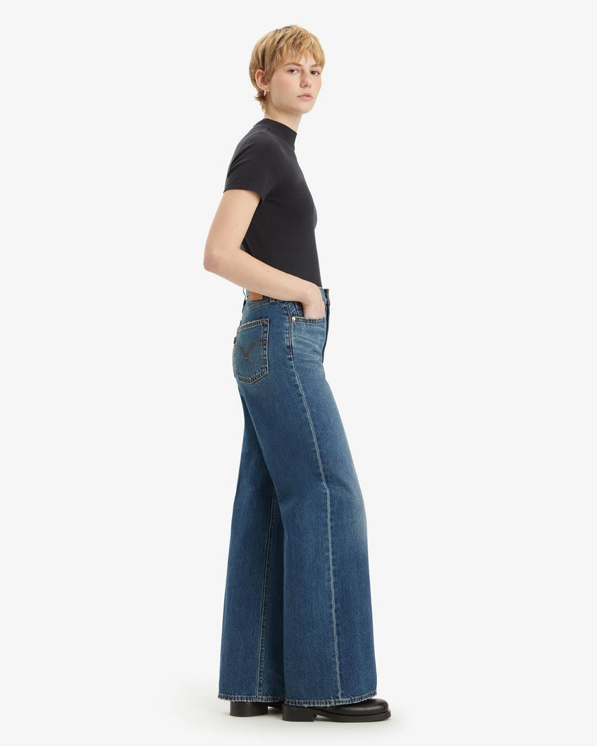 Levi's® Womens Ribcage Wide Leg Jeans - Polar Perimiter - Image 5