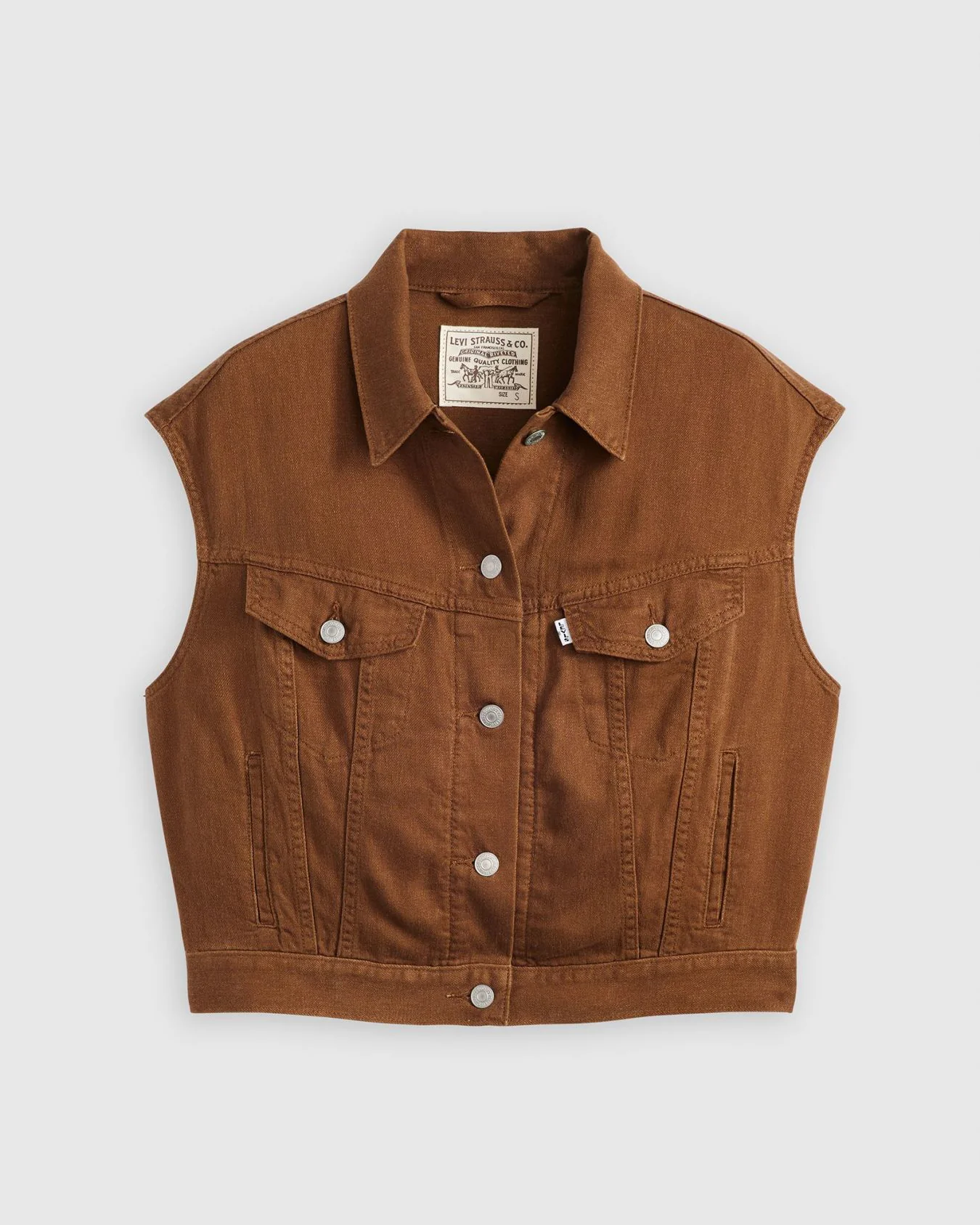 Levi's® Womens Shrunken 90's Vest - Sorrel Horse - Image 6
