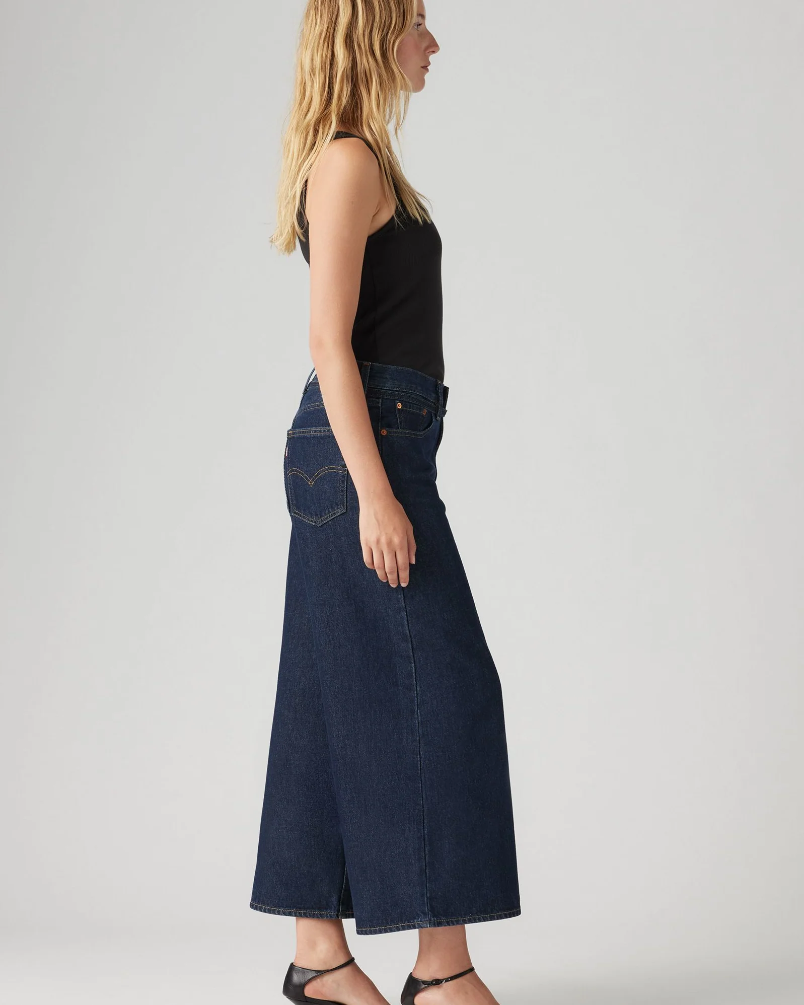 Levi's® Womens XL Culotte Super Wide Cropped Jeans - Shaded View - Image 5