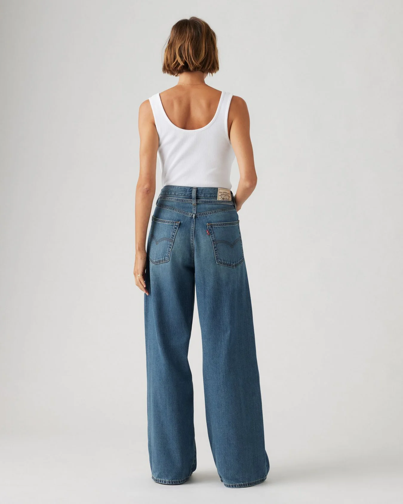 Levi's® Womens XL Straight Wide Leg Linen+ Denim Jeans - Stop Flaxing - Image 6