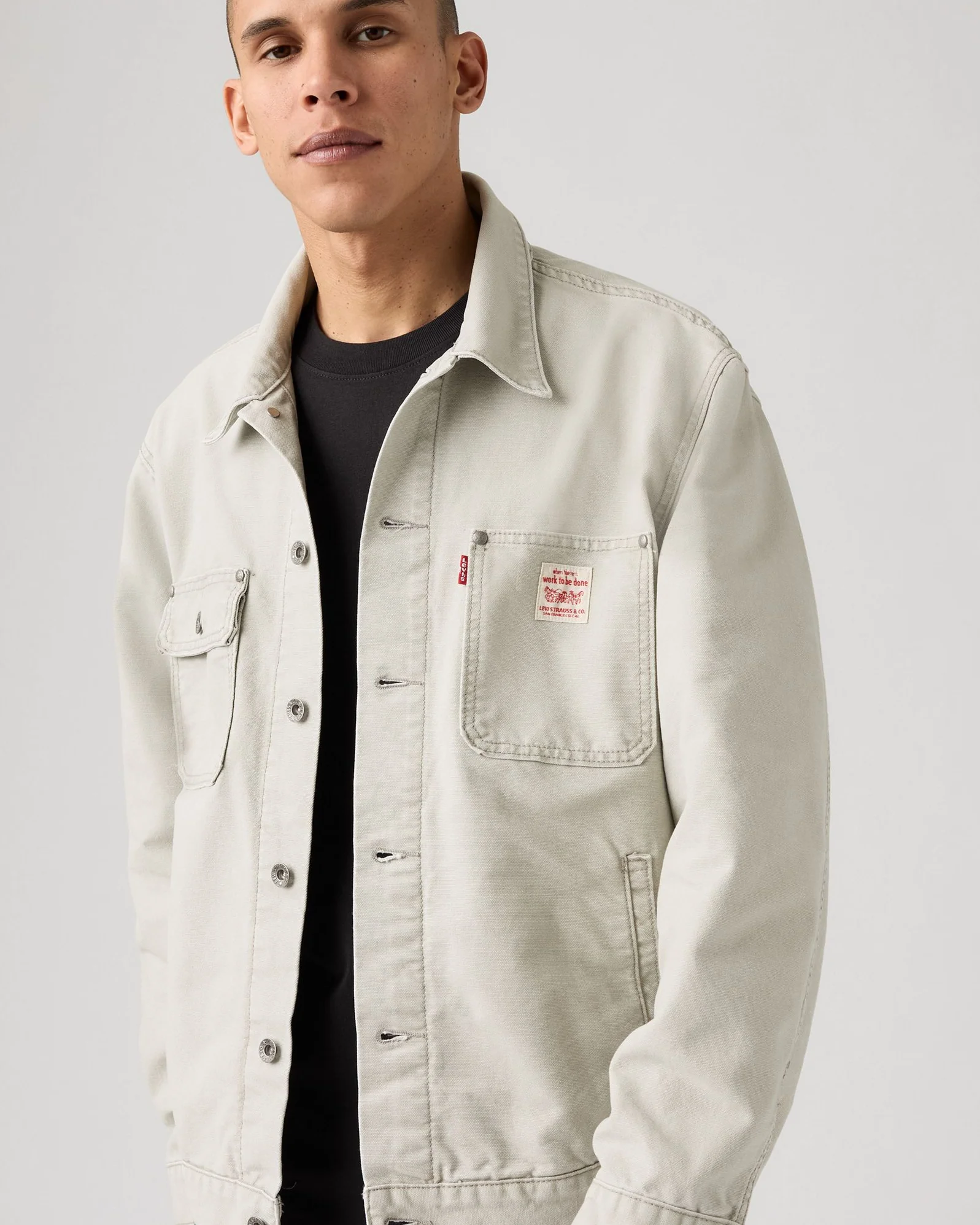 Levi's® Workwear Sunrise Trucker Jacket - Clay London Fog - Image 3