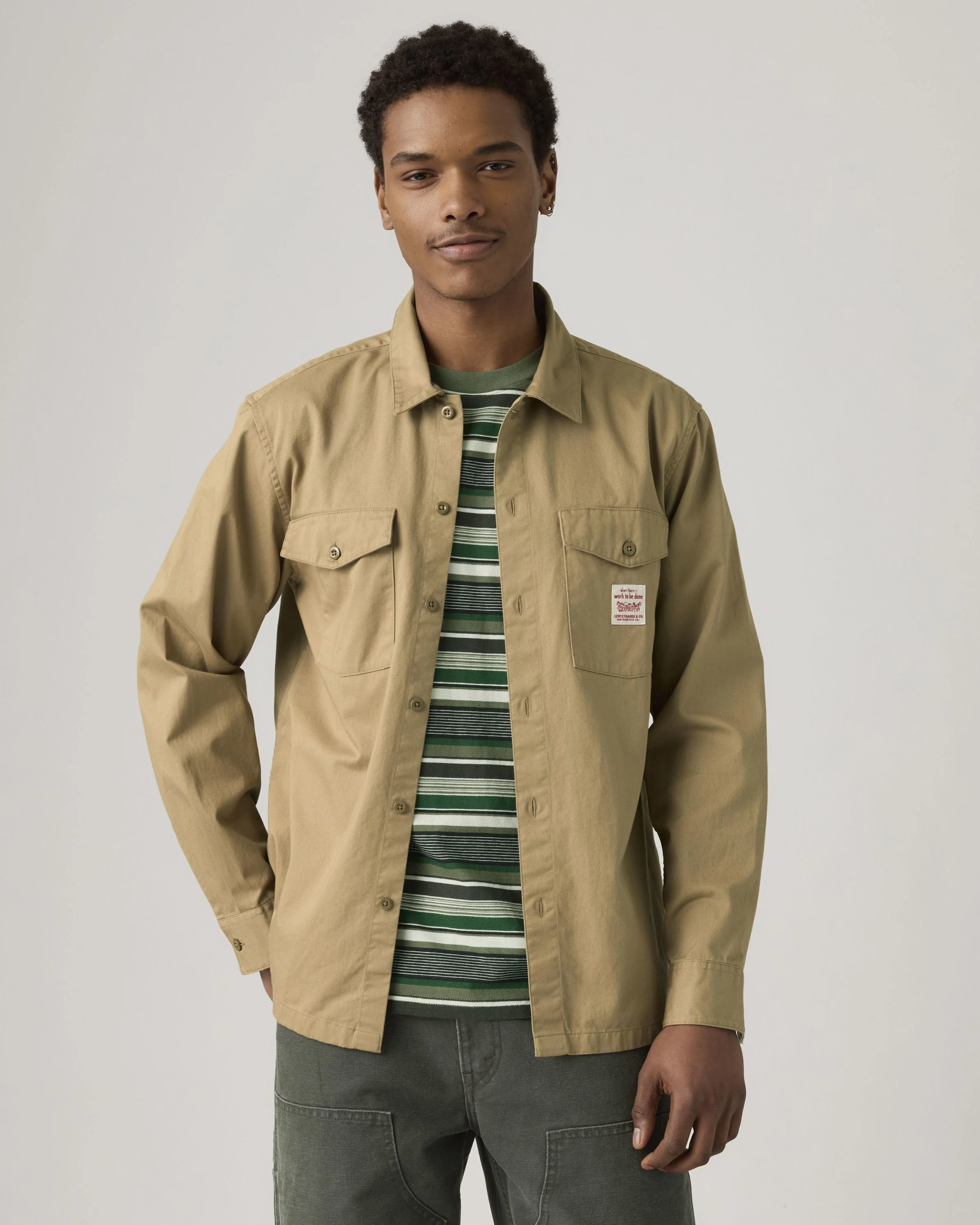 Levi's® Workwear L/S Worker Shirt - Tigers Eye Twill - Image 3
