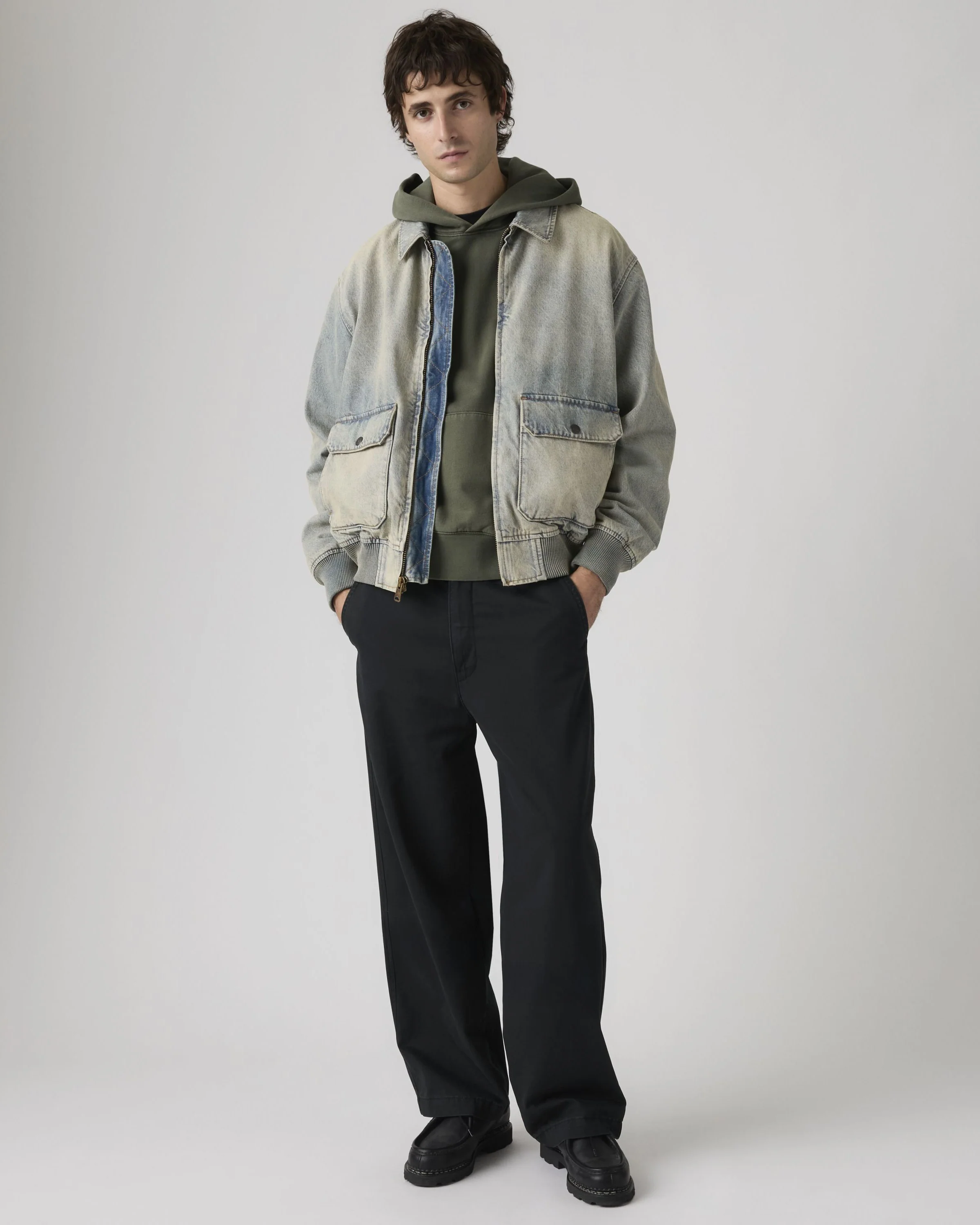 Levi's® XX Chino Baggy Loose Fit Mens Chinos - Mineral Black - Image 3