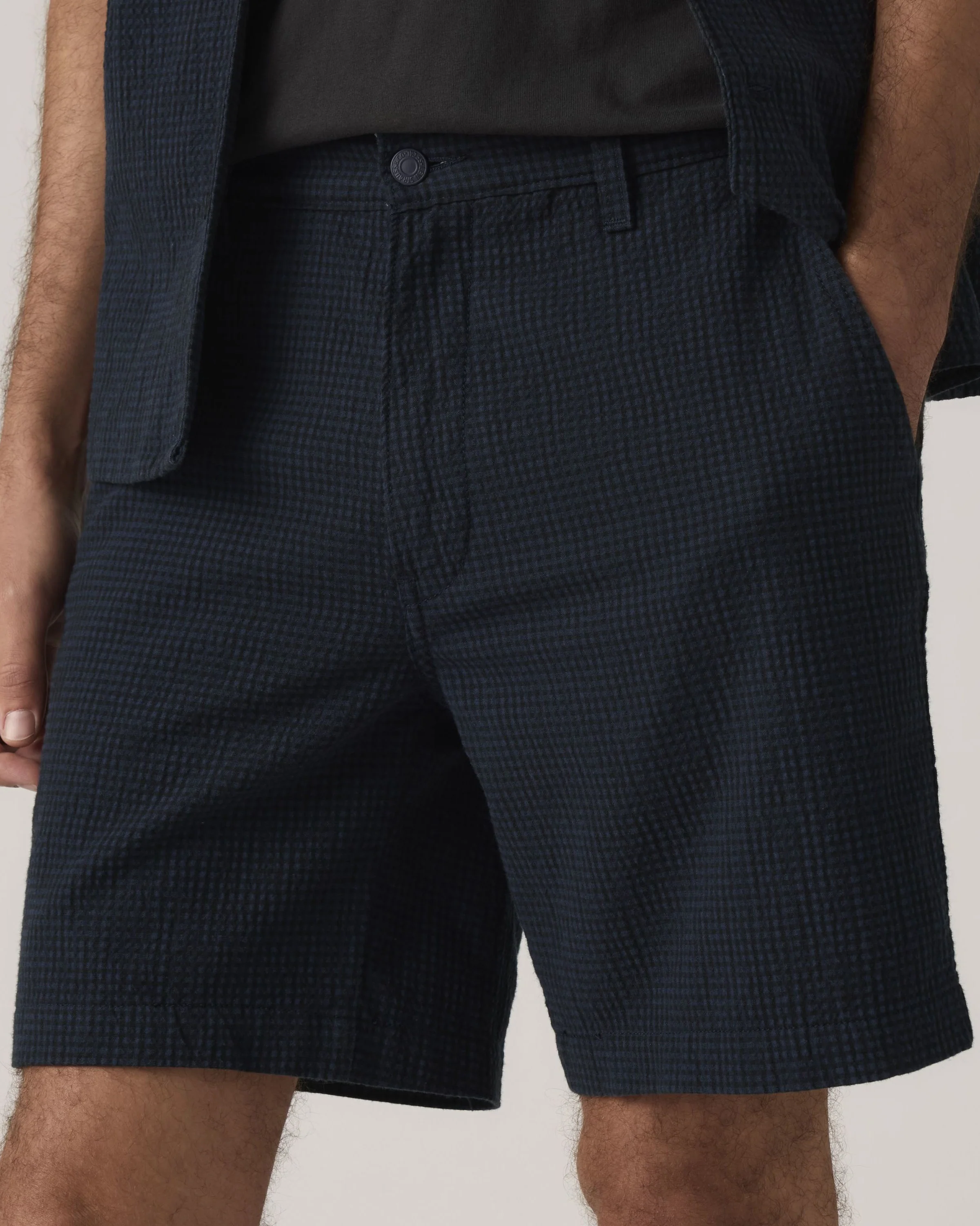 Levi's® XX Chino Authentic Relaxed Shorts II - Cadiz Plaid Navy Seersucker - Image 2