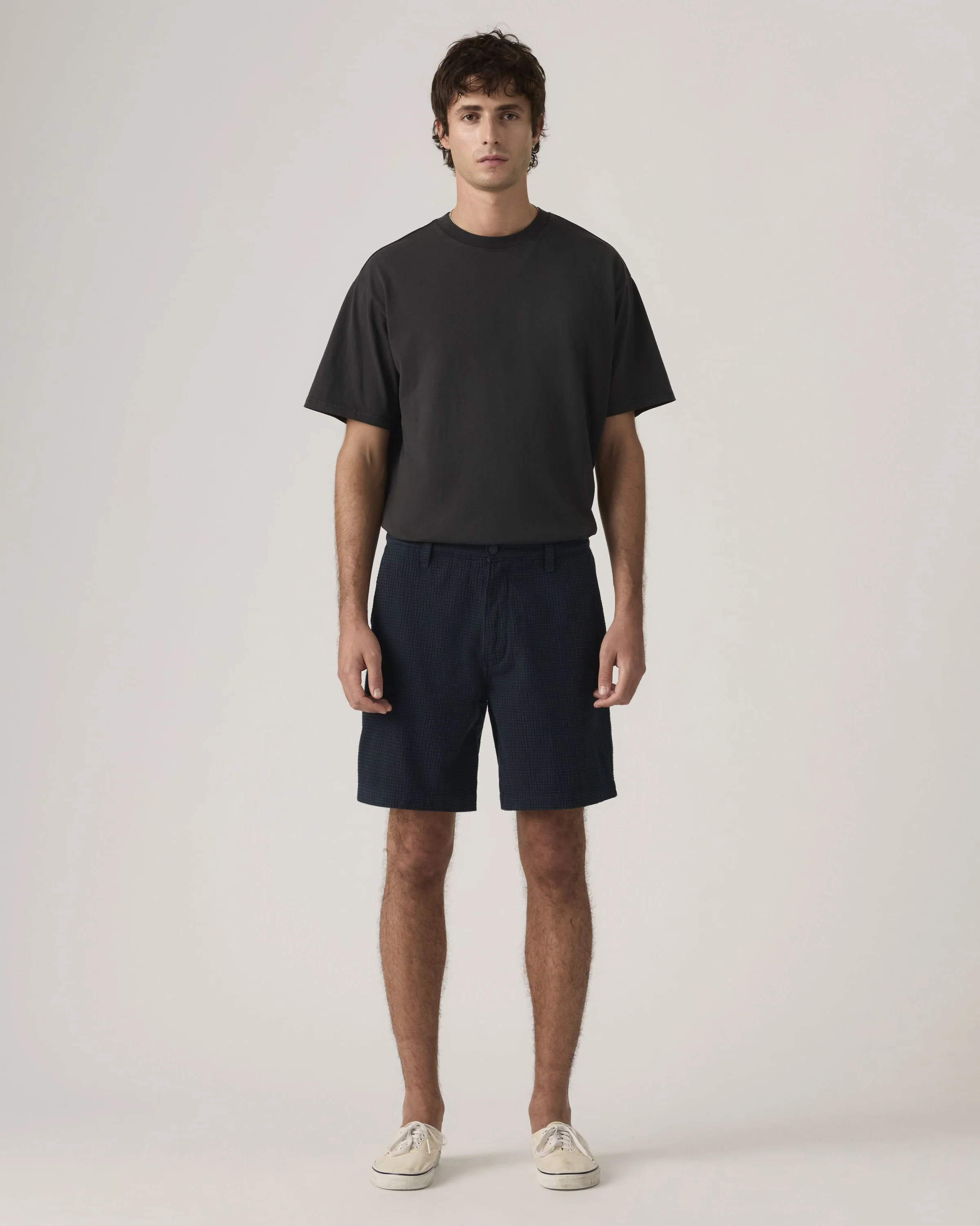 Levi's® XX Chino Authentic Relaxed Shorts II - Cadiz Plaid Navy Seersucker - Image 4