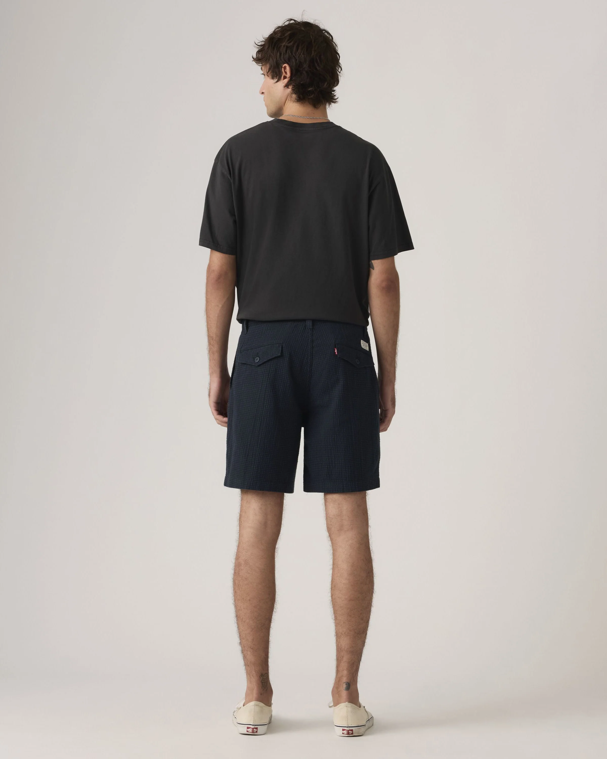 Levi's® XX Chino Authentic Relaxed Shorts II - Cadiz Plaid Navy Seersucker - Image 6