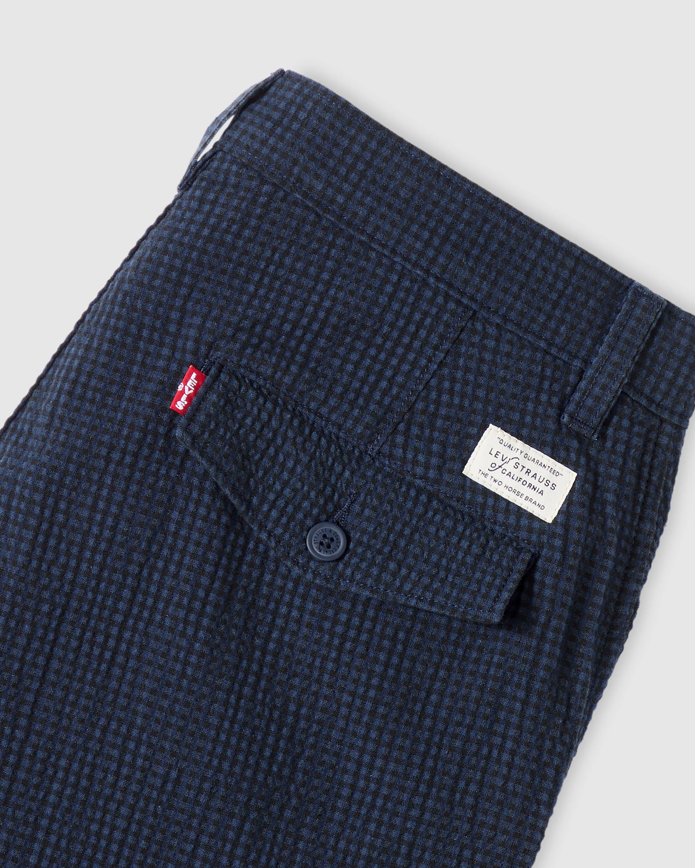 Levi's® XX Chino Authentic Relaxed Shorts II - Cadiz Plaid Navy Seersucker - Image 7