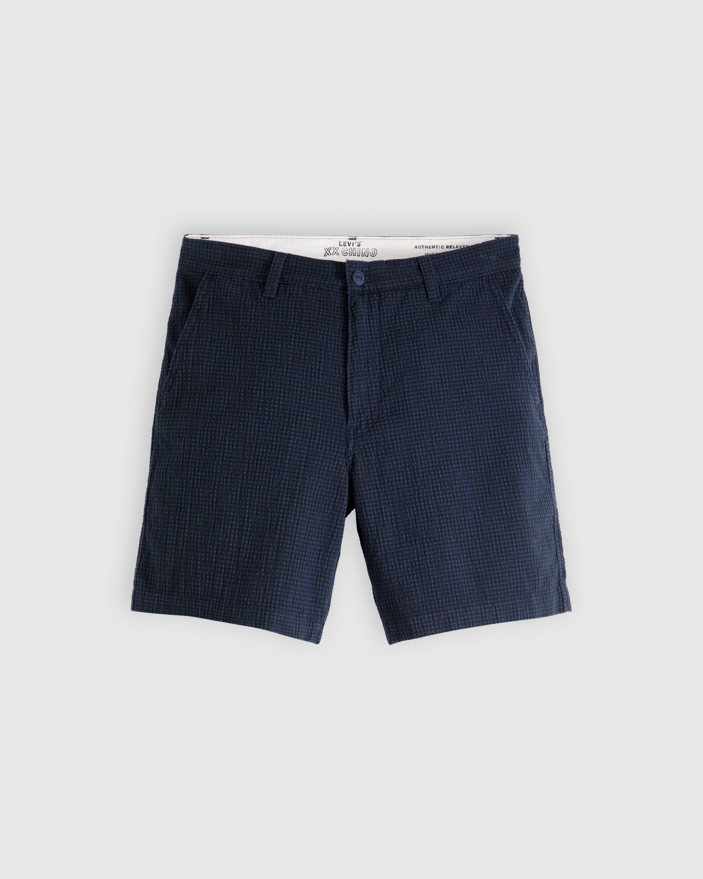 Levi's® XX Chino Authentic Relaxed Shorts II - Cadiz Plaid Navy Seersucker - Image 8