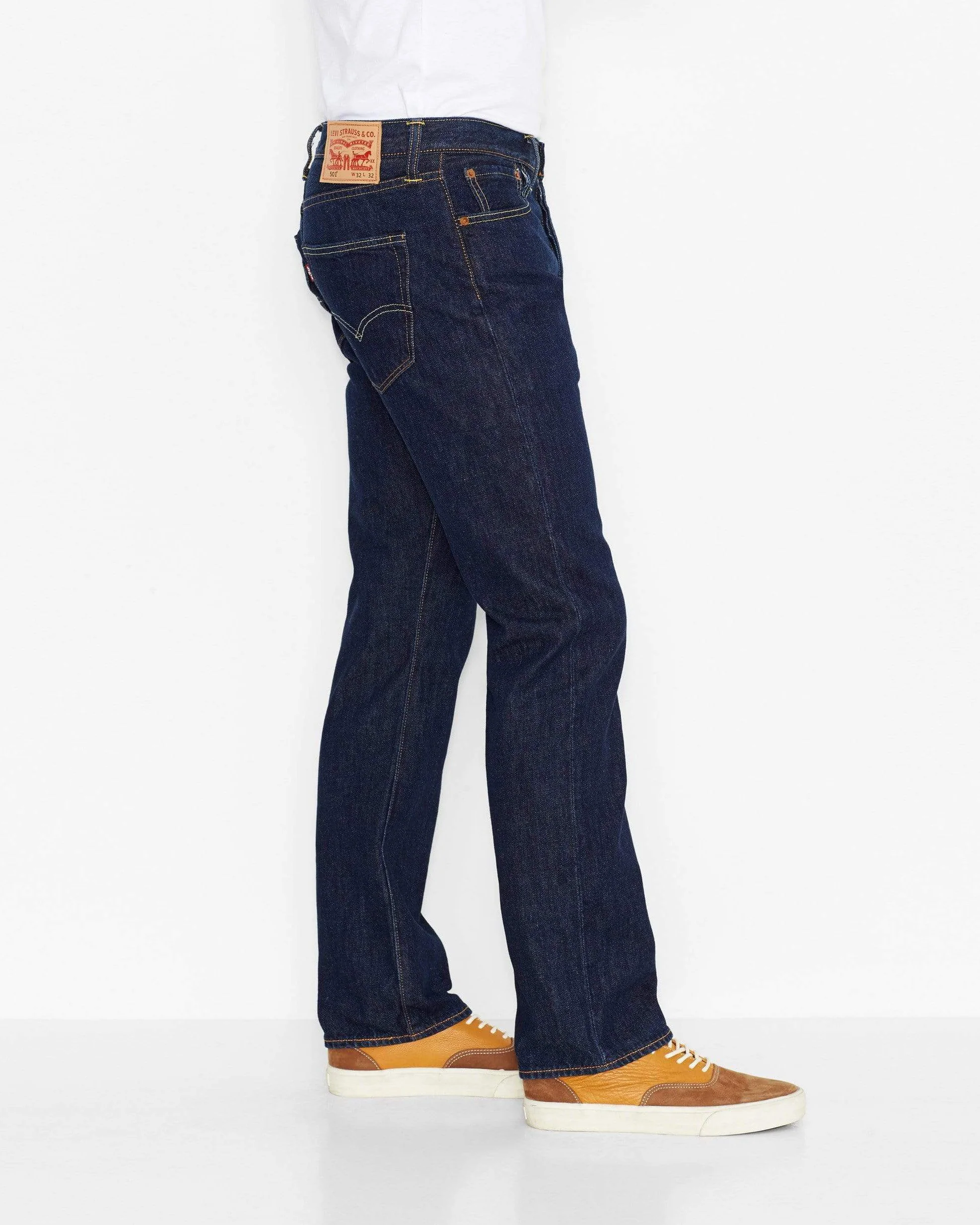 Levi's® 501 Original Regular Fit Mens Jeans - Onewash Blue - Image 3