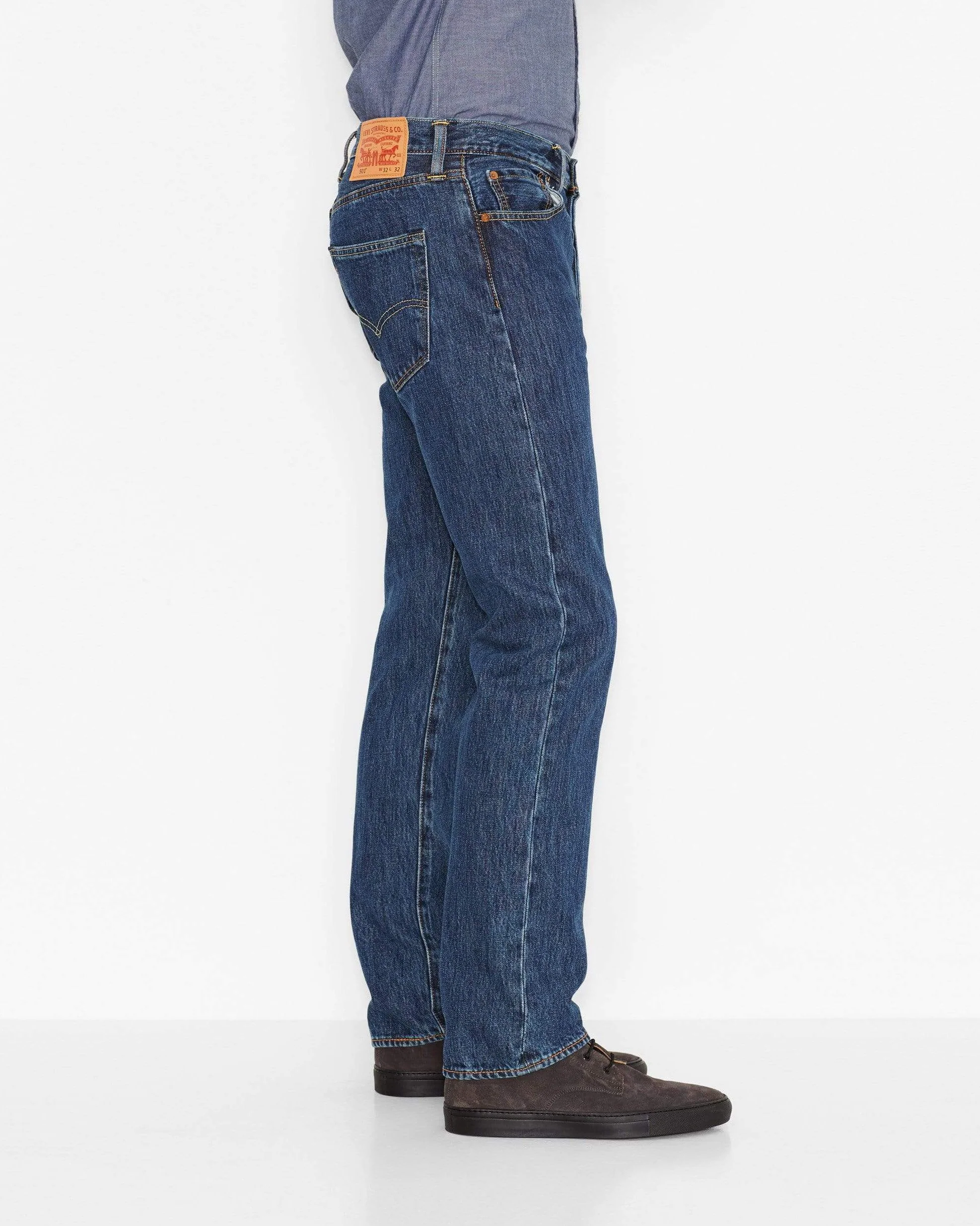 Levi's® 501 Original Regular Fit Mens Jeans - Stonewash Blue - Image 3