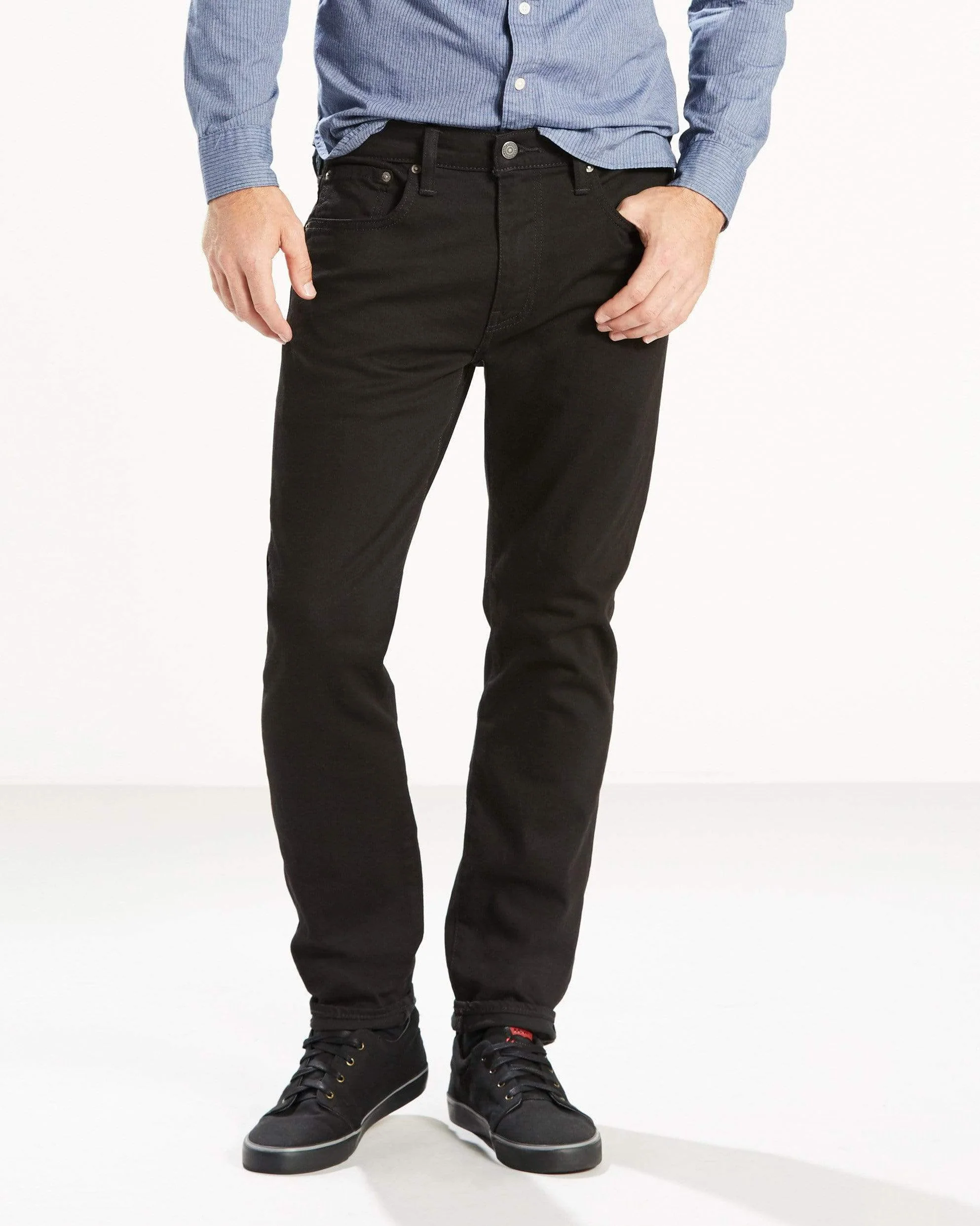 Levi's® 502 Regular Tapered Mens Jeans - Nightshine Black - Image 3