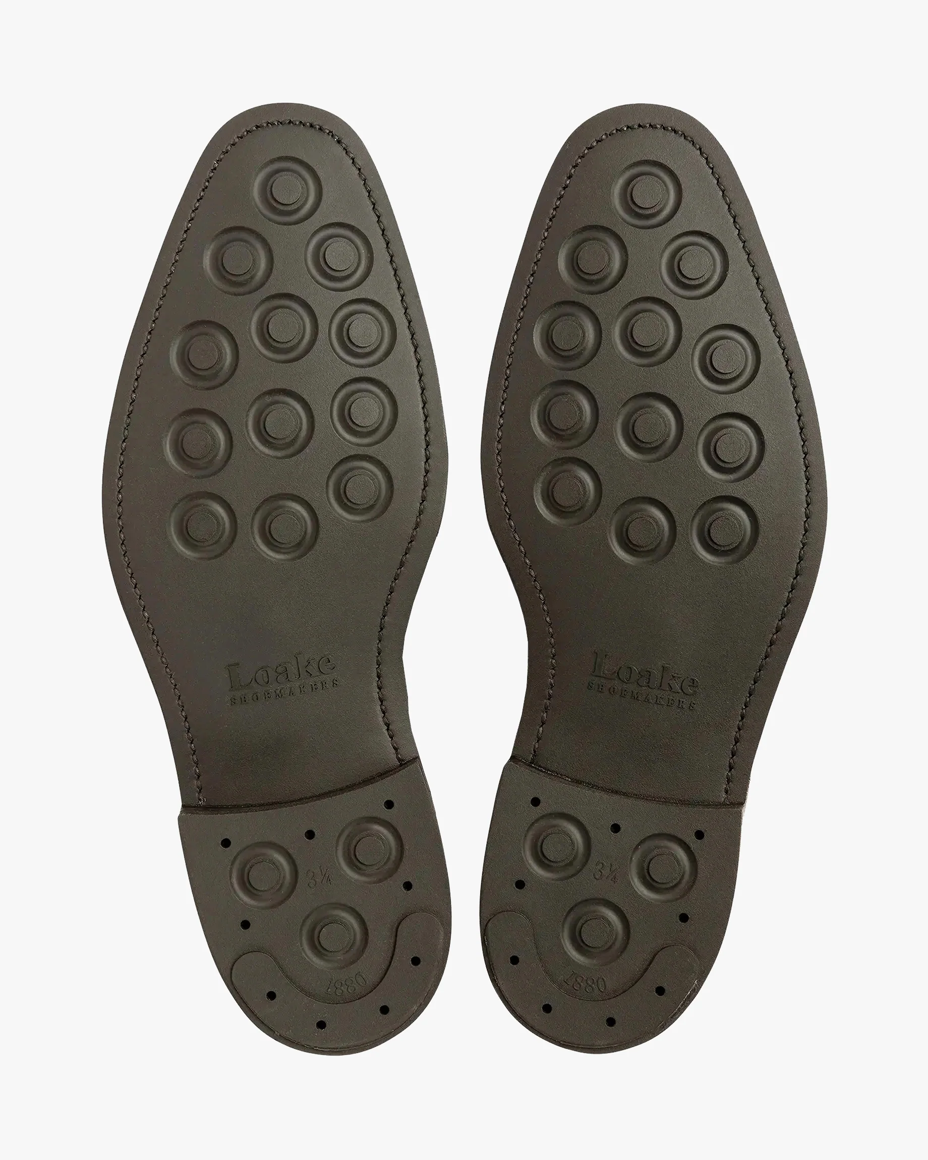 Loake 1880 Classic Aldwych Toe-Cap Oxford Shoe - Dark Brown Hatch Grain - Image 4