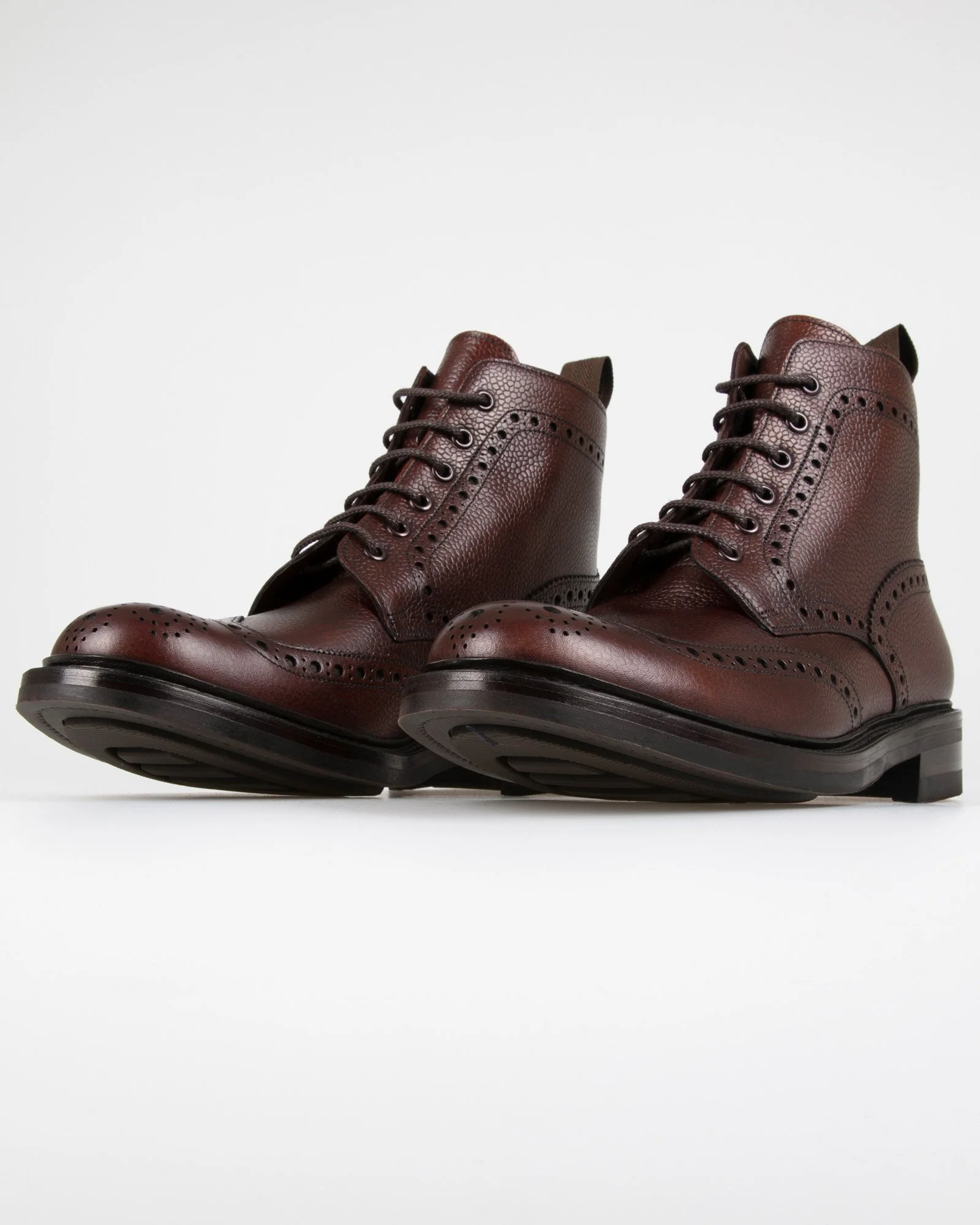 Loake 1880 Country Bedale Brogue Boot - Oxblood Grain - Image 3