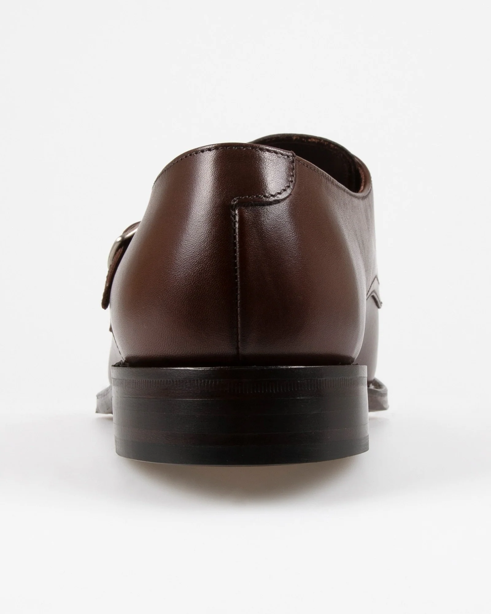 Loake 1880 Classic Cannon Calf Leather Twin Buckle Monk Shoe - Dark Brown - Image 4