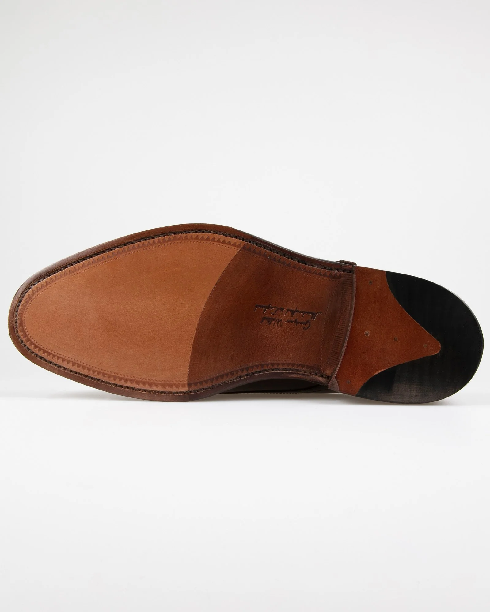 Loake 1880 Classic Cannon Calf Leather Twin Buckle Monk Shoe - Dark Brown - Image 6