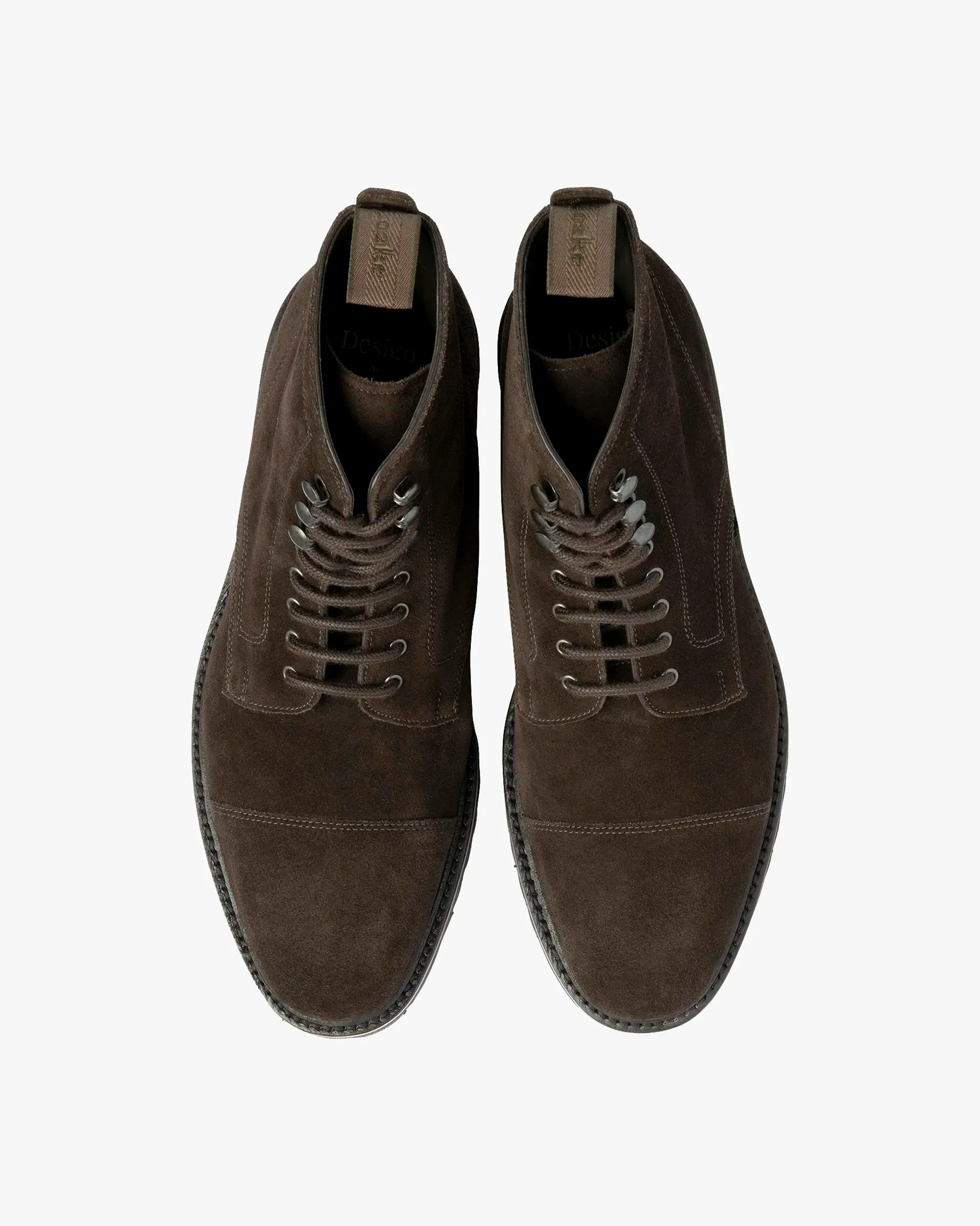 Loake Design Aquarius Toe-Cap Boot - Dark Brown Suede - Image 2
