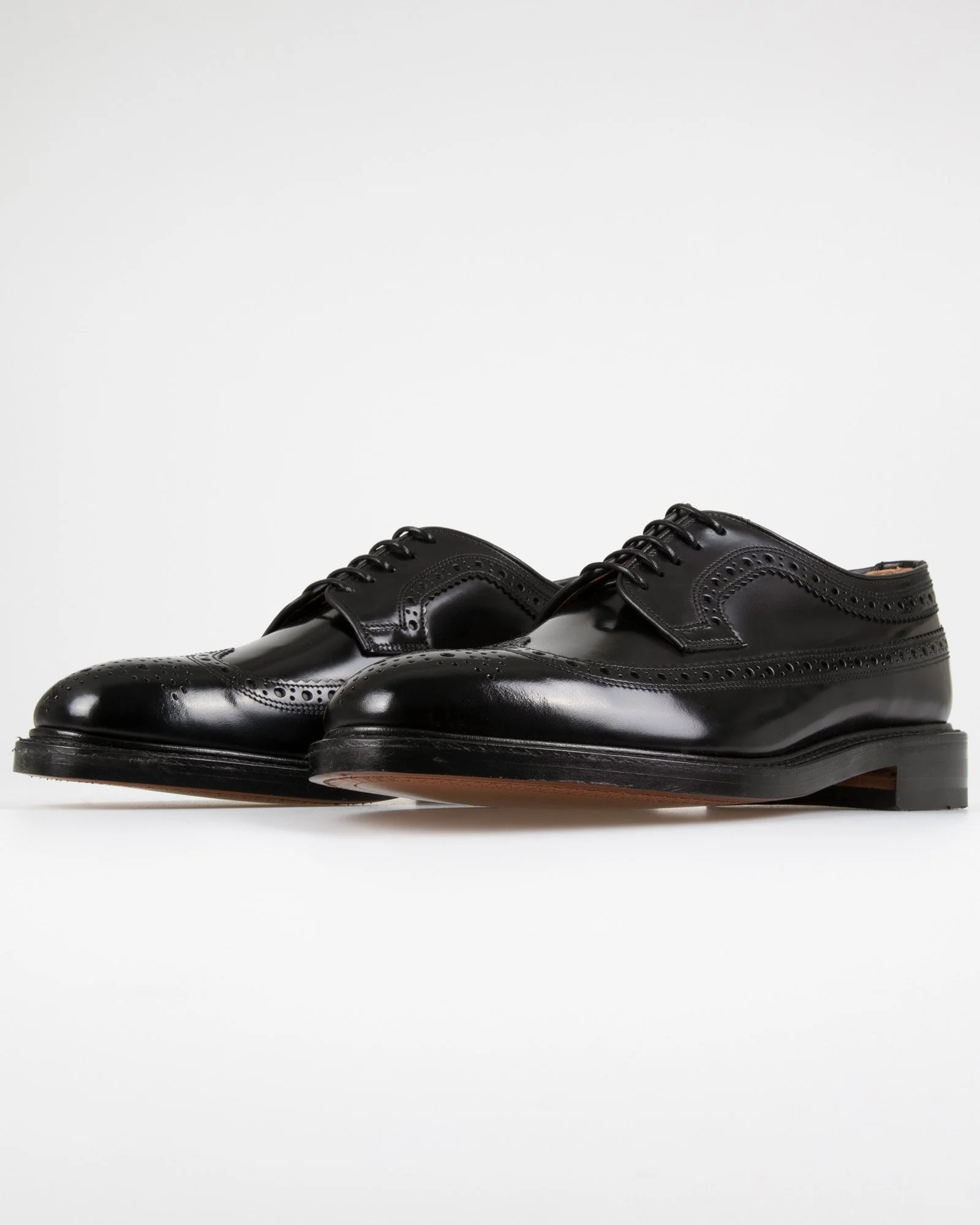 Loake Professional Royal Polished Long Wing Brogue - Black - Image 3
