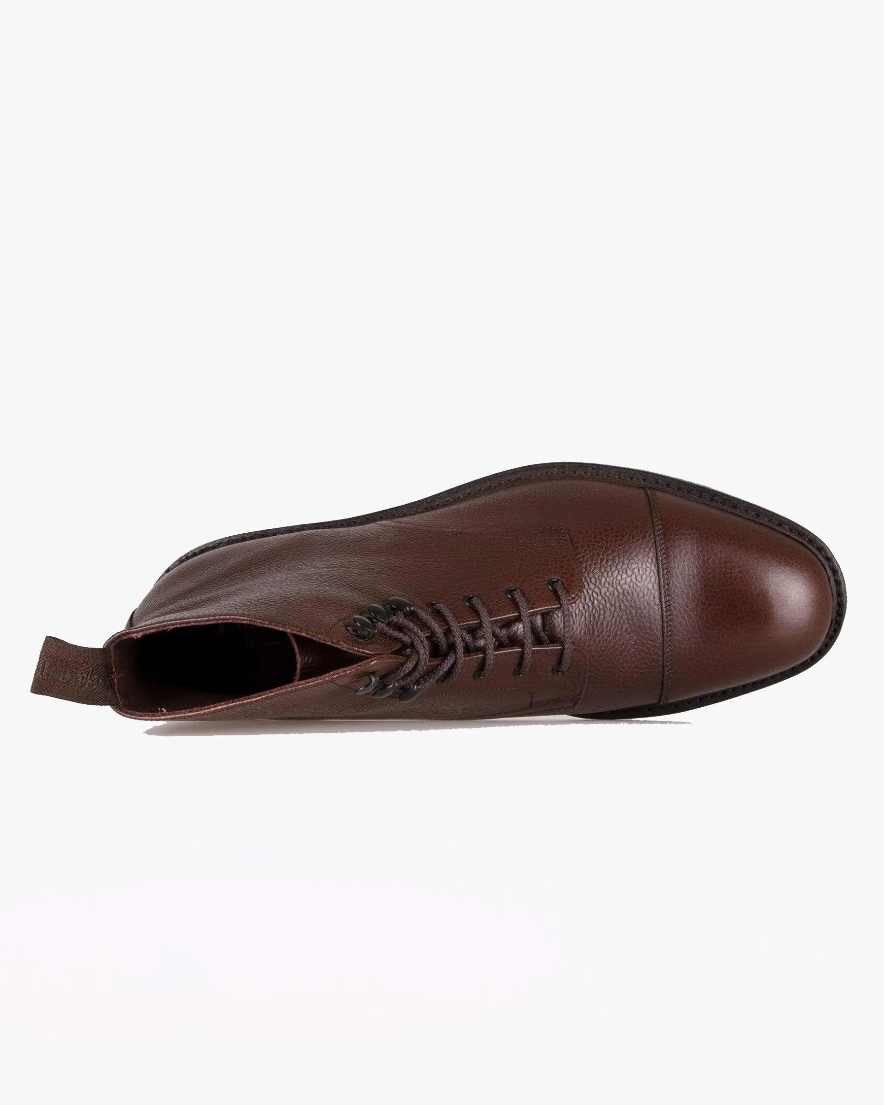 Loake 1880 Country Sedbergh Derby Boot - Dark Brown Grain - Image 3