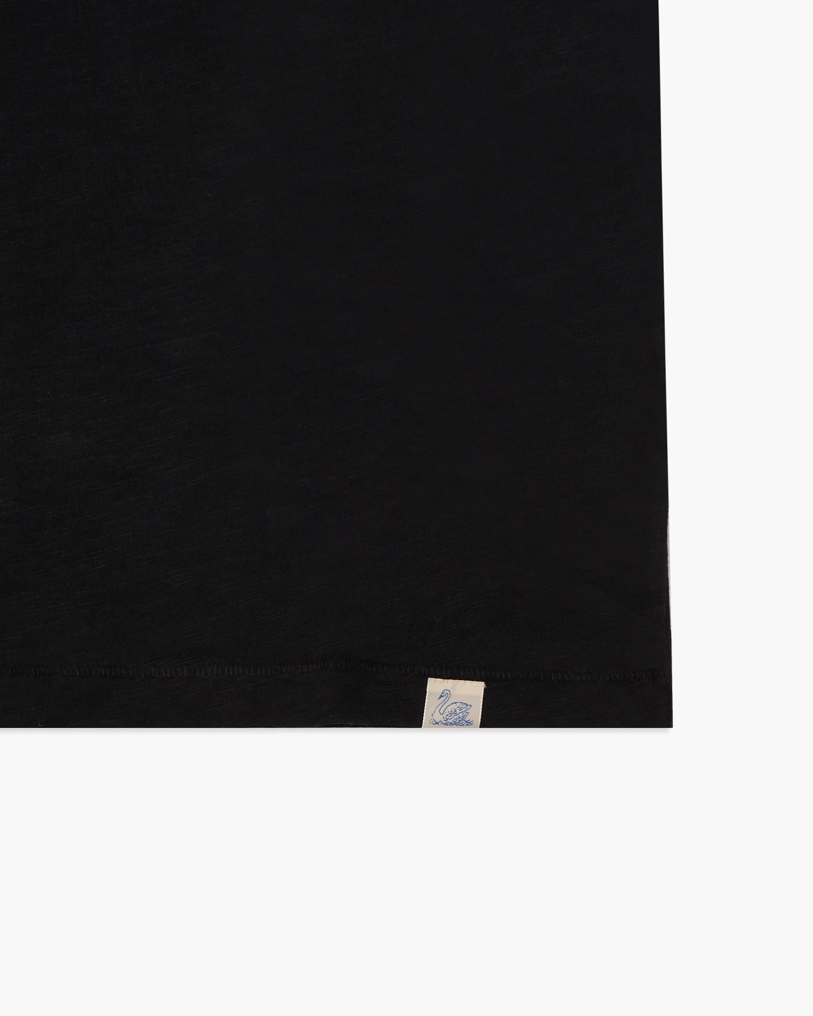 Merz b. Schwanen Good Basics SCT04 4.9oz Pima Slub Cotton Relaxed Tee - Deep Black - Image 7