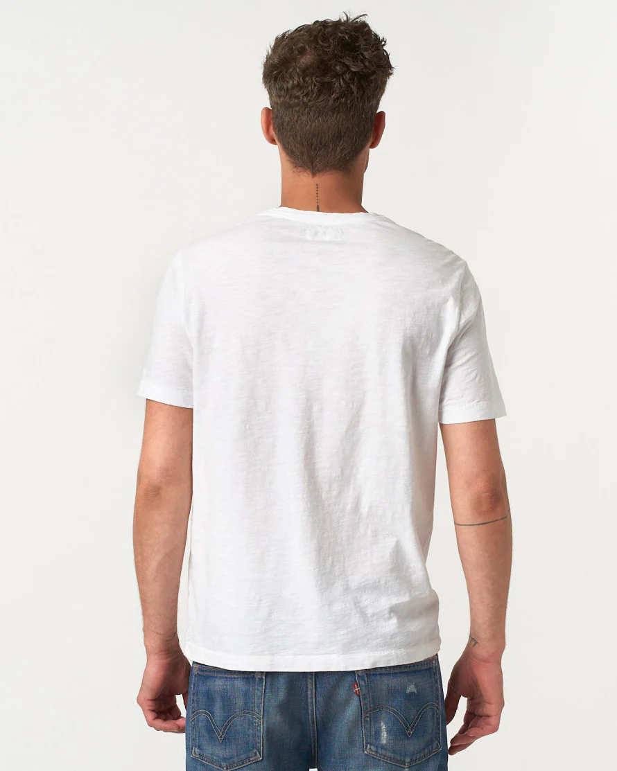 Merz b. Schwanen Good Basics SCT04 4.9oz Pima Slub Cotton Relaxed Tee - White - Image 4
