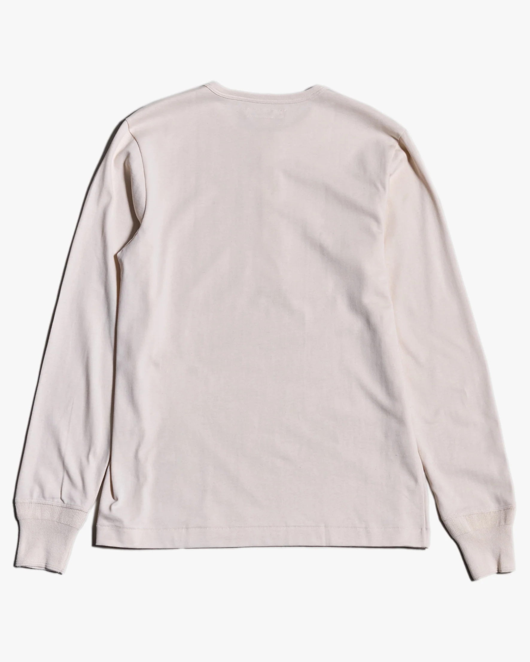 Merz b. Schwanen Good Originals 2M06 6.8oz Classic Fit Sturdy Jersey L/S Henley - Nature - Image 6