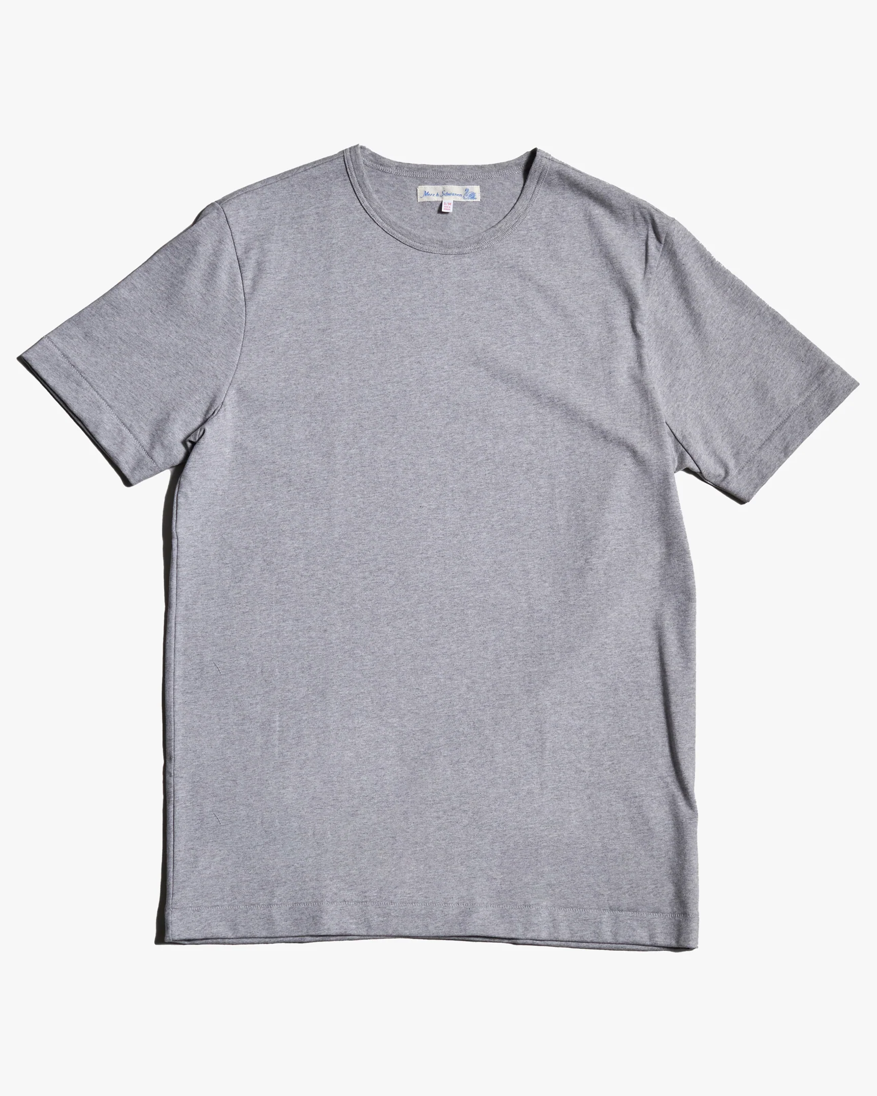 Merz b. Schwanen Good Originals 2M15 6.8oz Classic Fit Sturdy Jersey Tee - Grey Melange