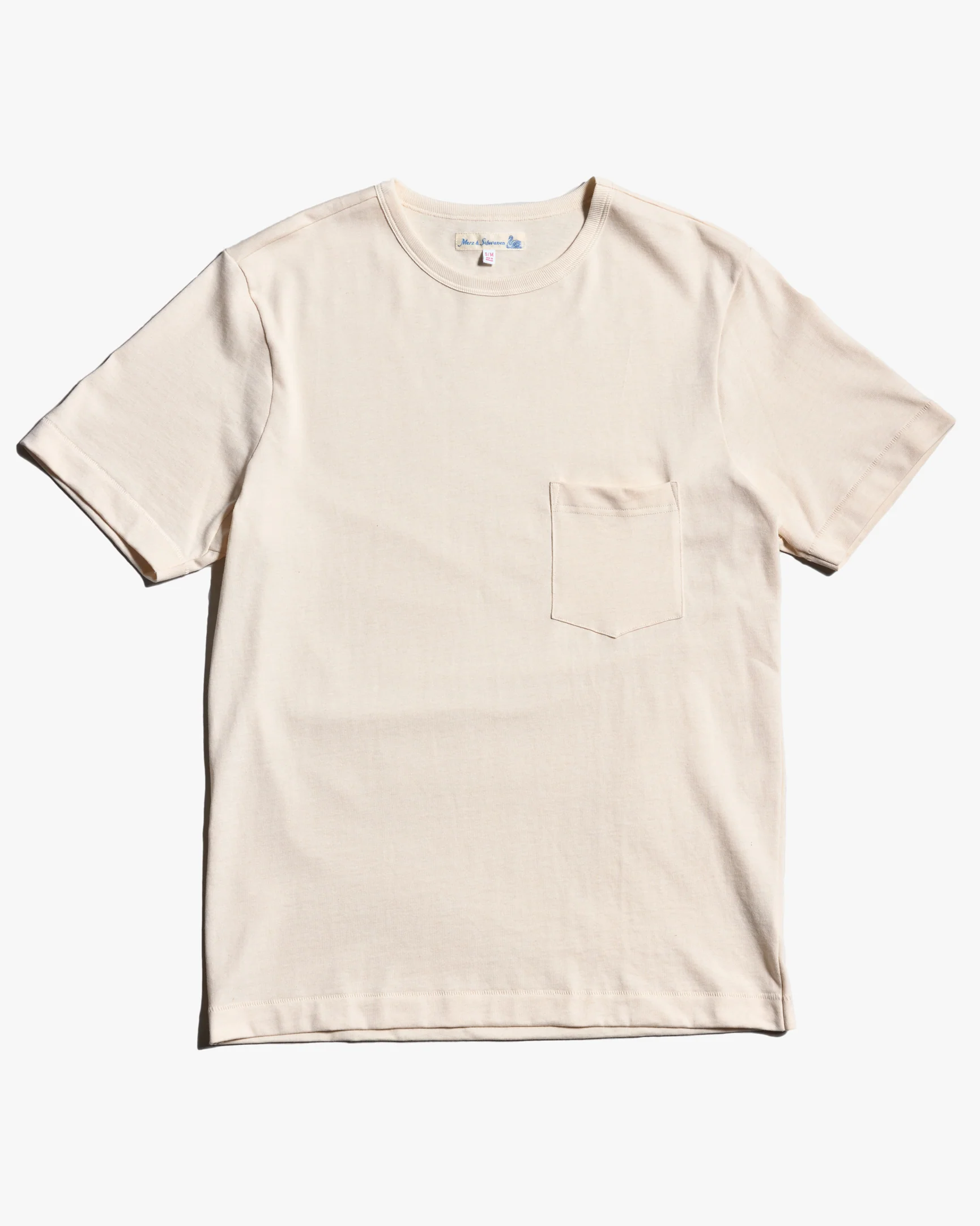 Merz b. Schwanen Good Originals 2M15P 6.8oz Classic Fit Sturdy Jersey Pocket Tee - Nature