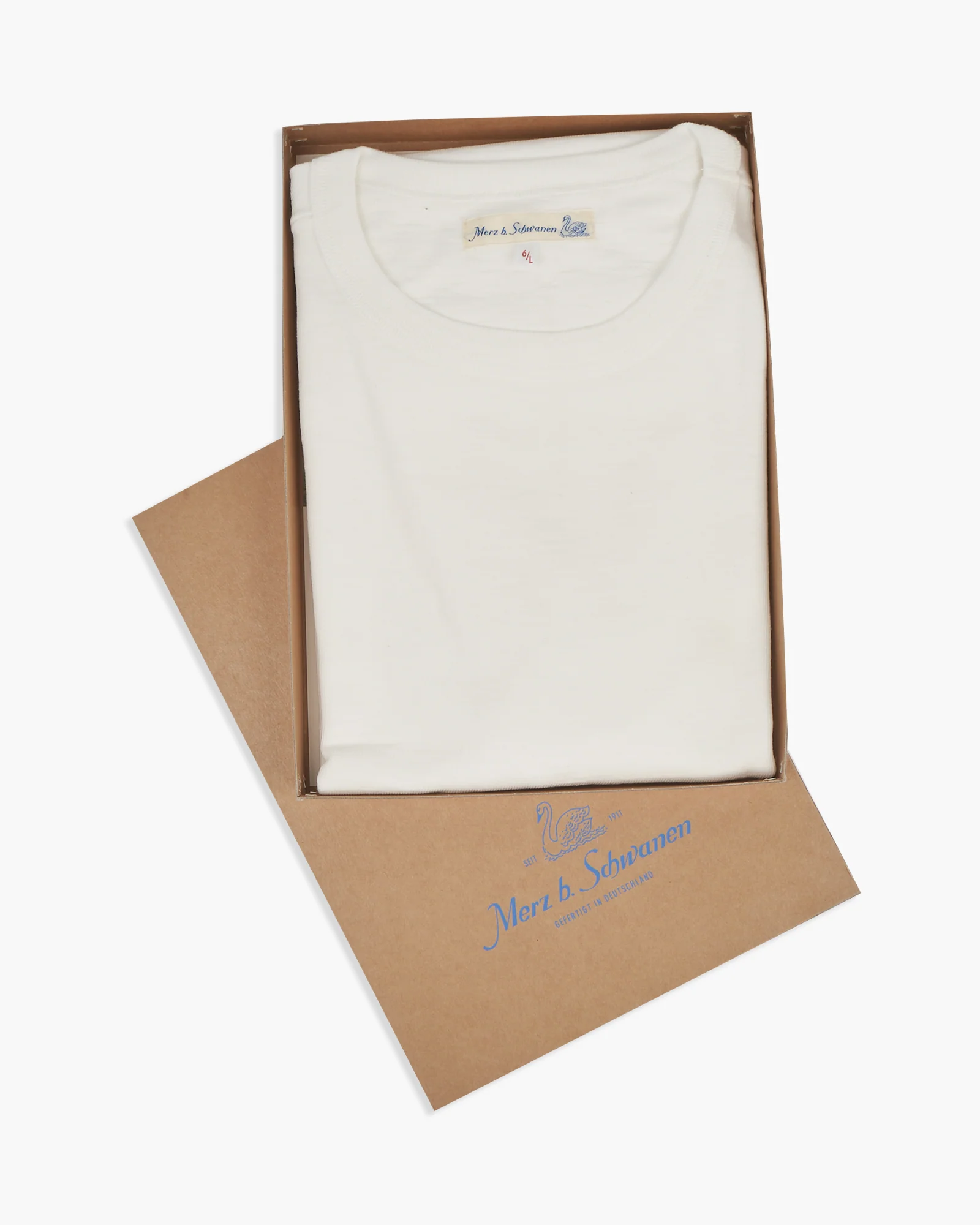 Merz b. Schwanen Good Originals 2S14 10.7oz Relaxed Fit Loopwheeled Heavy Tee - White - Image 8