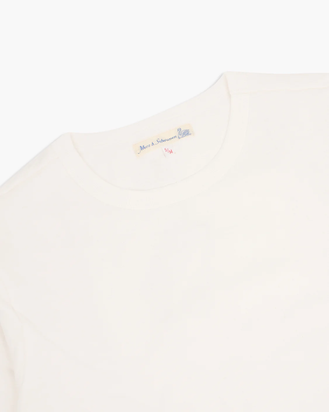 Merz b. Schwanen Good Originals 2S18 10.7oz Loopwheeled Heavyweight L/S Tee - White - Image 3