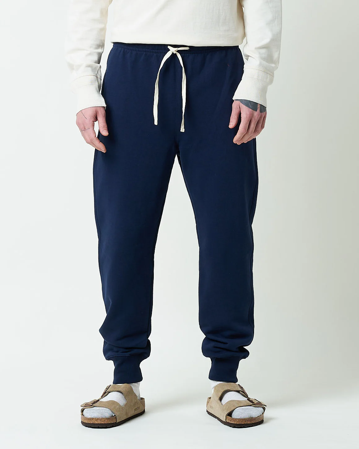 Merz b. Schwanen Good Originals 359 Loopwheeled Sweat Pants - Ink Blue - Image 2