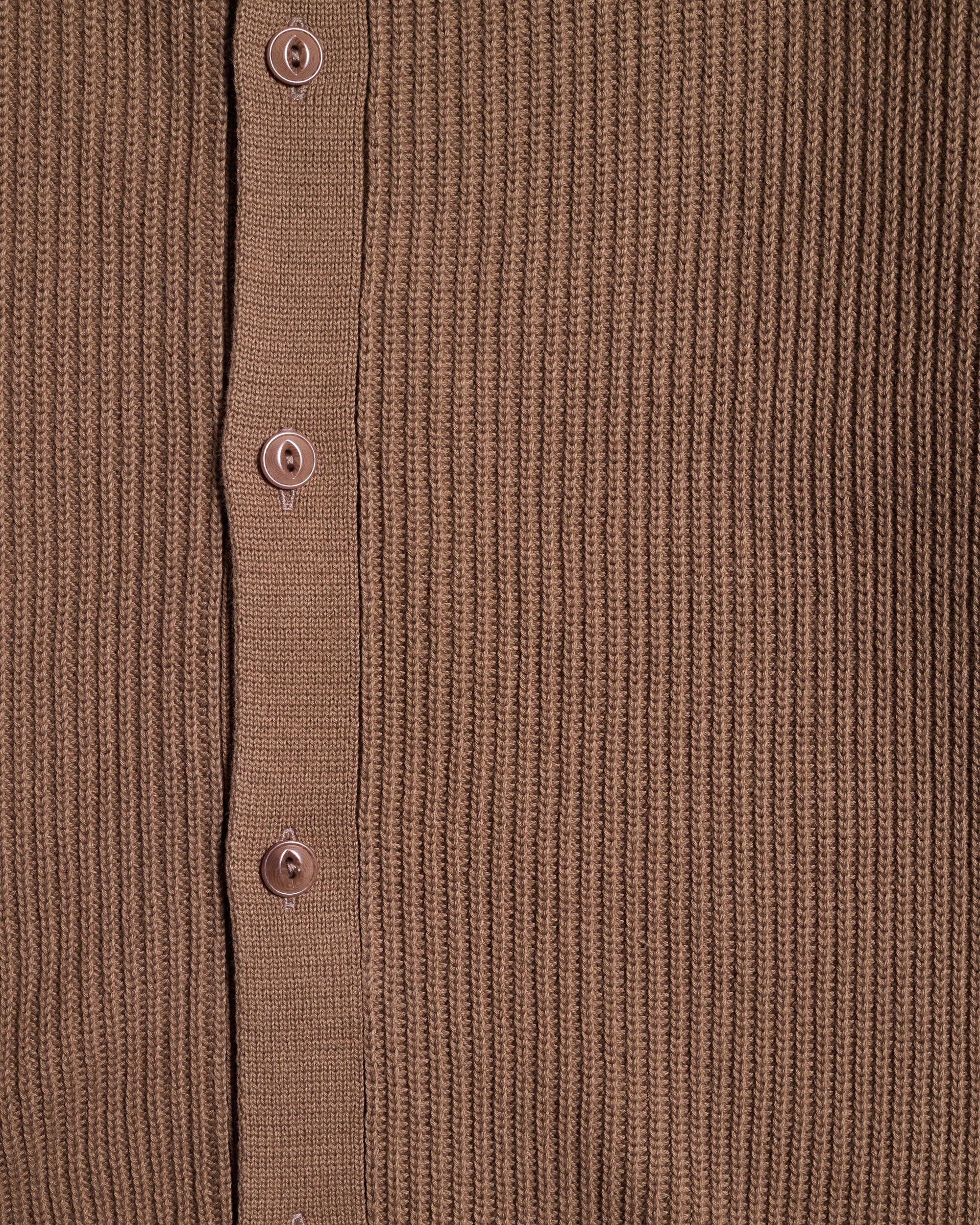 Merz b. Schwanen KNITSHIRT05 Ribbed Cotton L/S Shirt - Grain - Image 3