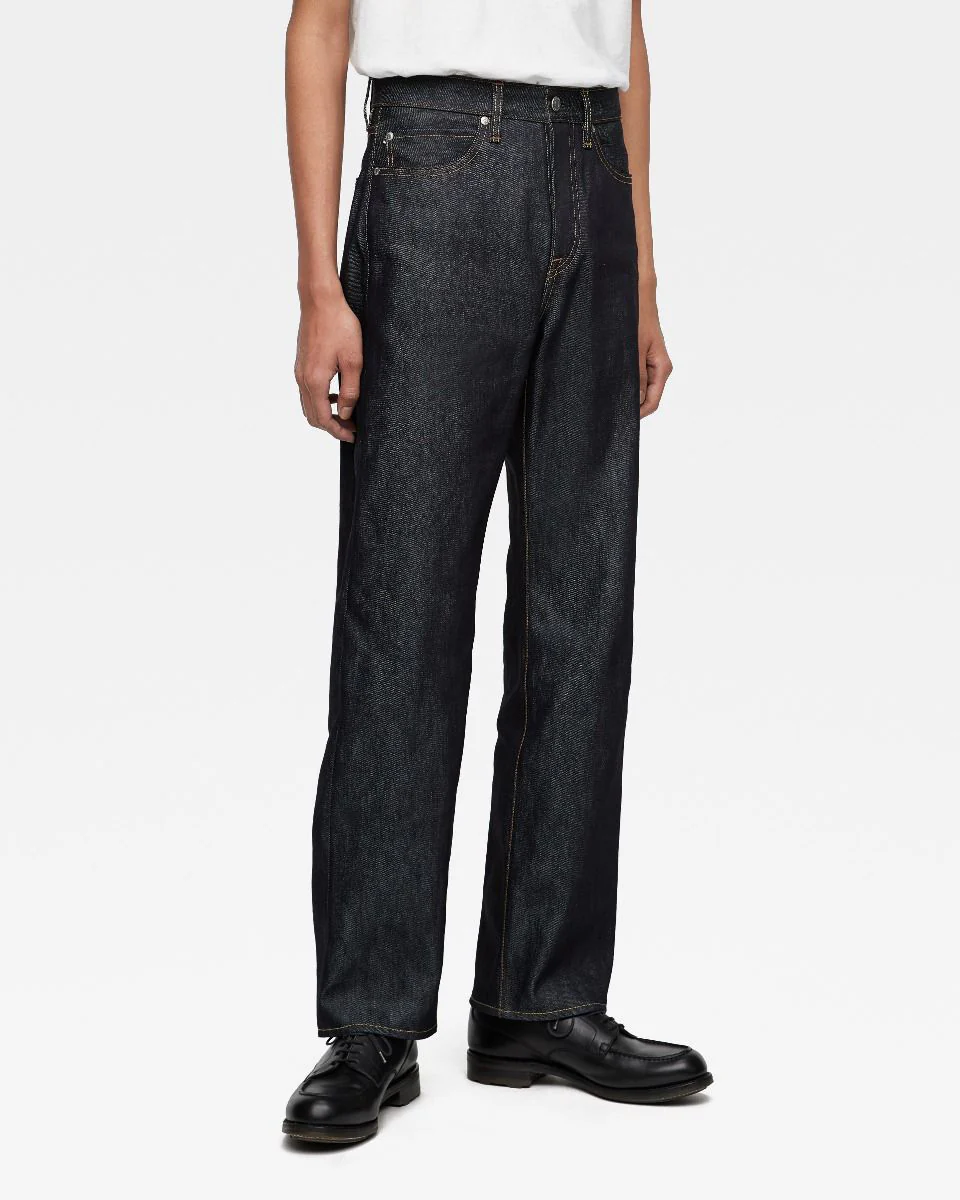 MOMOTARO JEANS #100 Cotton Silk Straight Fit Mens Jeans - 15oz Zimbabwe Cotton & Silk Selvedge Denim / Zipper - Image 3