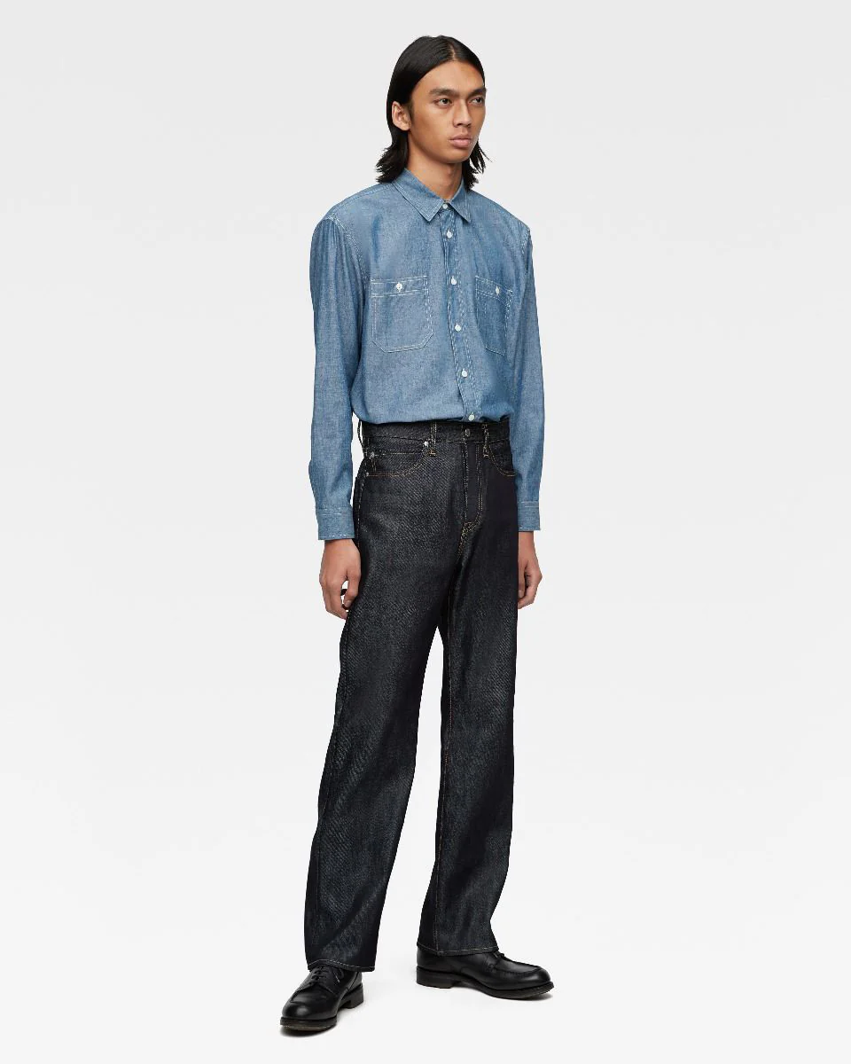 MOMOTARO JEANS #100 Cotton Silk Straight Fit Mens Jeans - 15oz Zimbabwe Cotton & Silk Selvedge Denim / Zipper - Image 5
