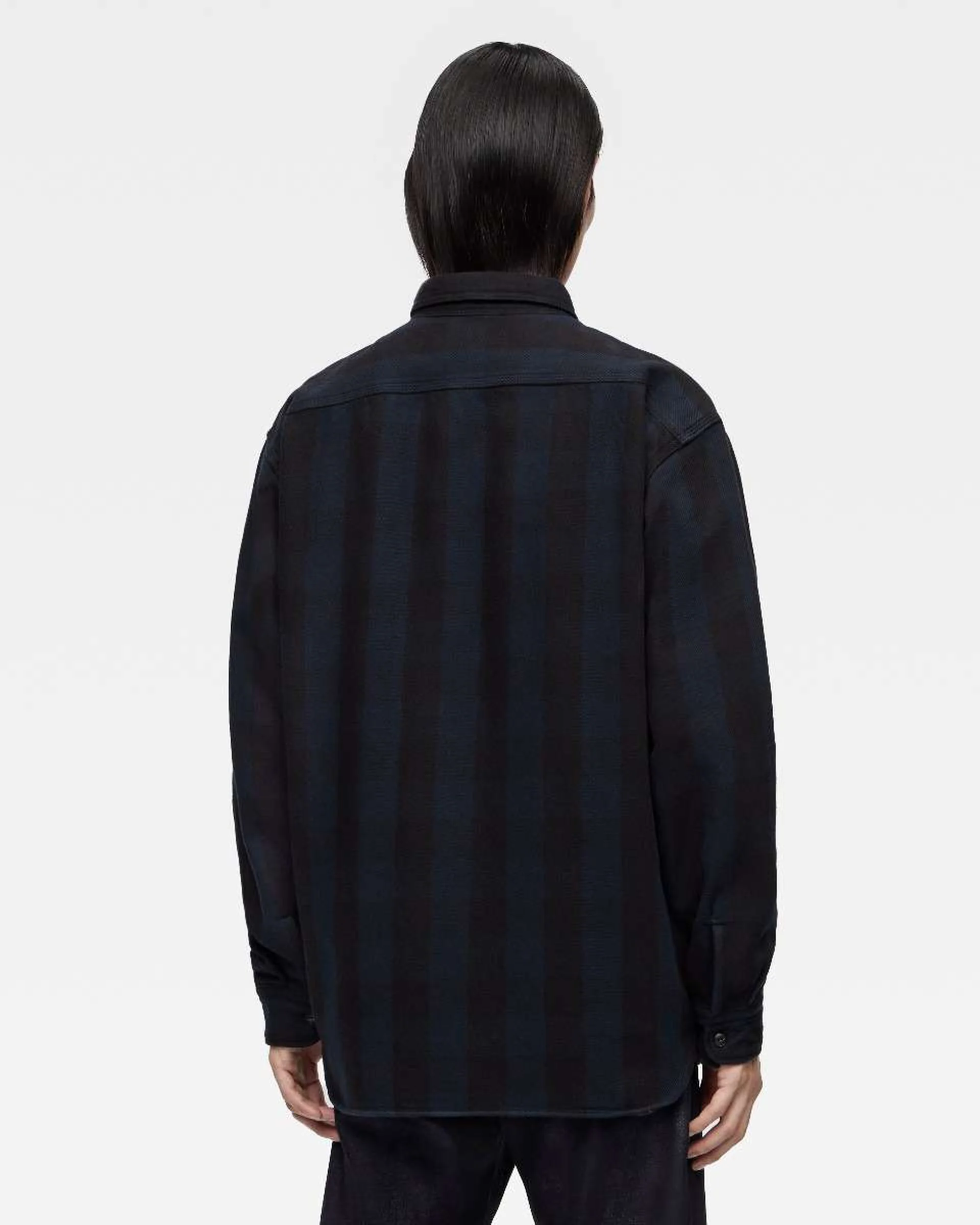 MOMOTARO JEANS MMLS6002 Block Check L/S Shirt - Navy - Image 4