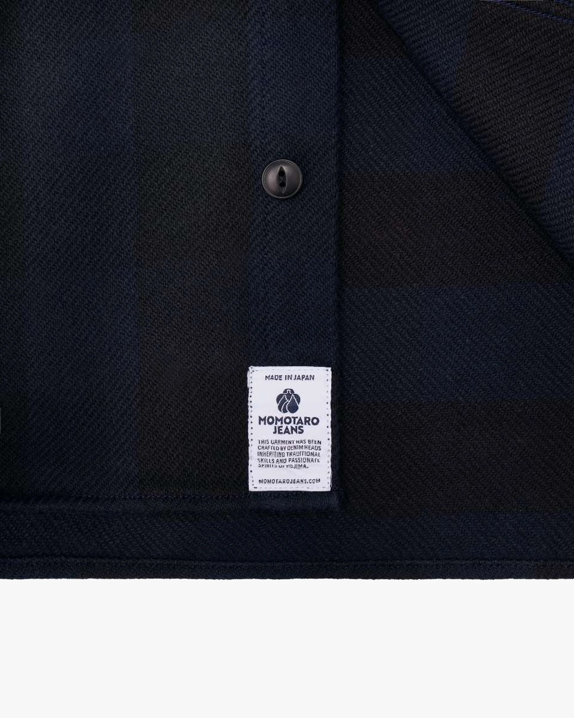 MOMOTARO JEANS MMLS6002 Block Check L/S Shirt - Navy - Image 9