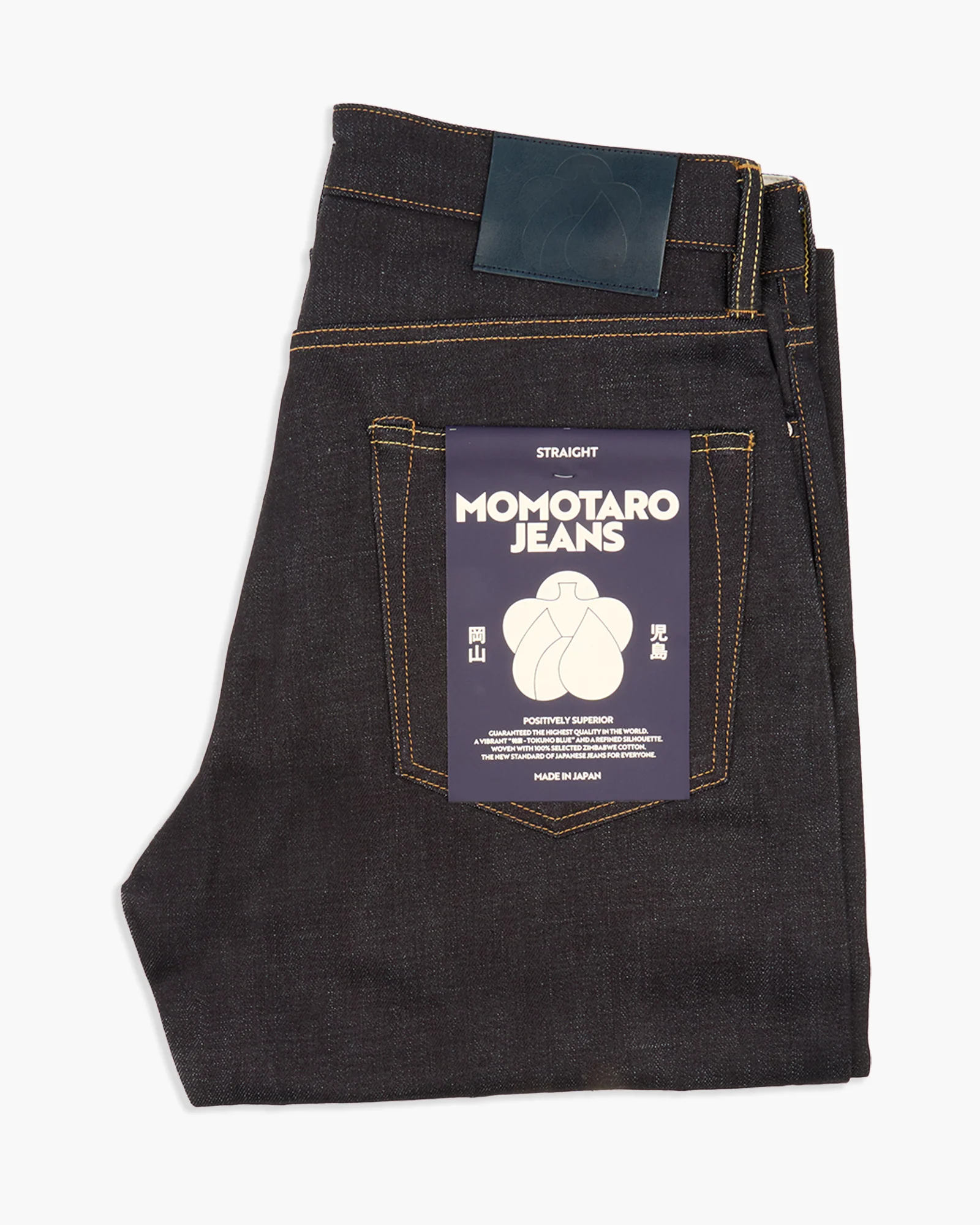 MOMOTARO JEANS #100 Standard Straight Fit Mens Jeans - 14.7oz Zimbabwe Cotton Selvedge Denim / Button