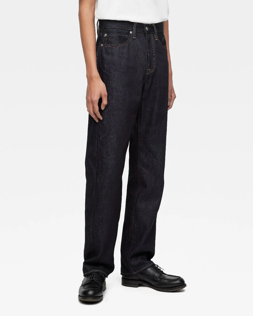 MOMOTARO JEANS #100 Standard Straight Fit Mens Jeans - 14.7oz Zimbabwe Cotton Selvedge Denim / Button - Image 5
