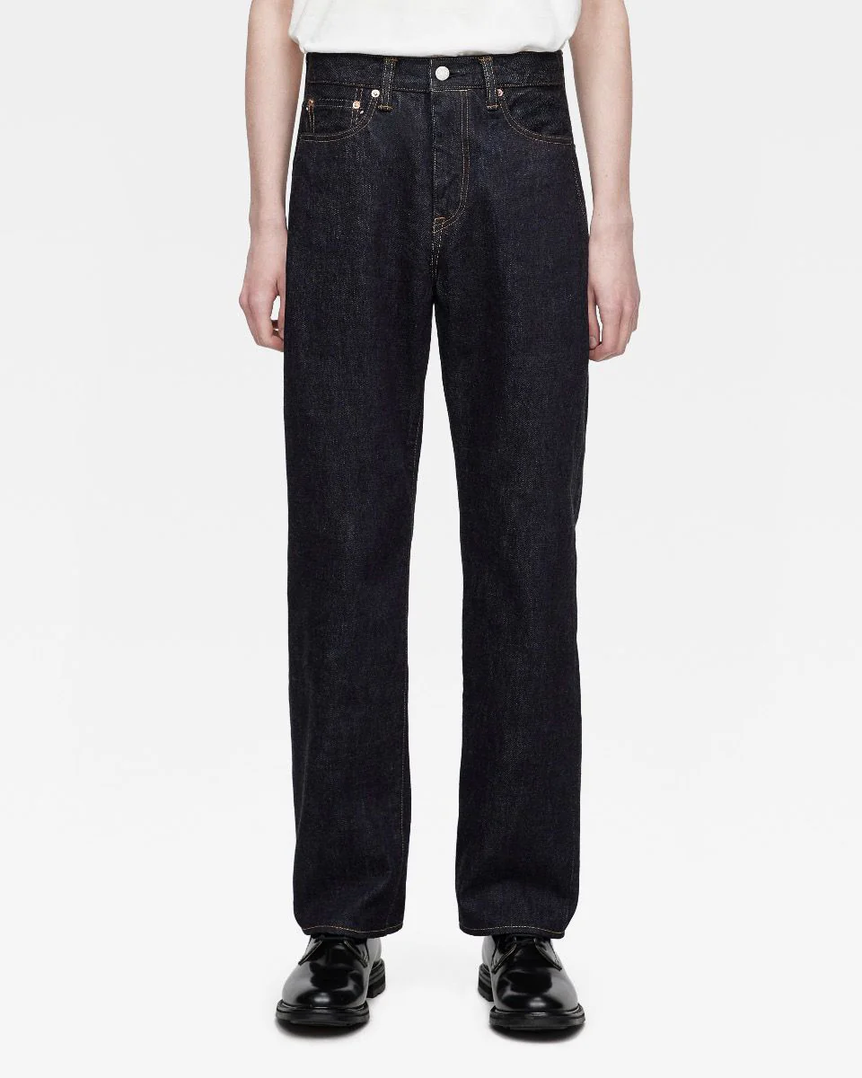 MOMOTARO JEANS #100 Classic Straight Fit Mens Jeans - 15.7oz Zimbabwe Cotton Selvedge Denim / Button - Image 2