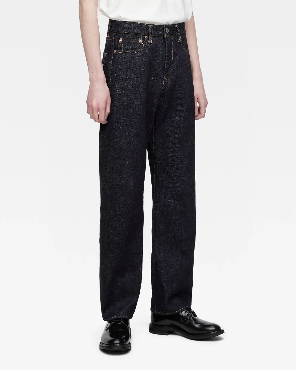 MOMOTARO JEANS #100 Classic Straight Fit Mens Jeans - 15.7oz Zimbabwe Cotton Selvedge Denim / Button - Image 5
