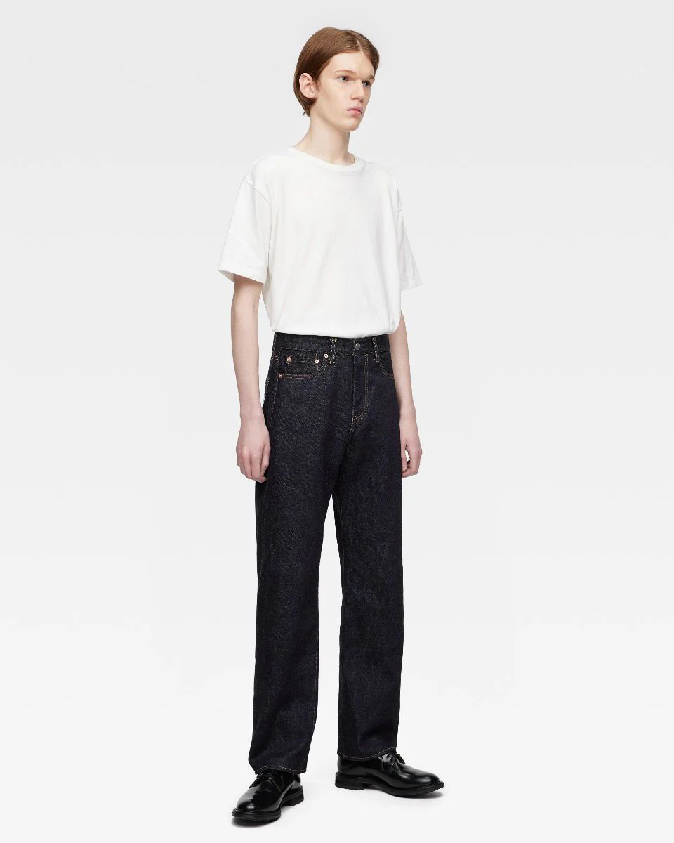 MOMOTARO JEANS #100 Classic Straight Fit Mens Jeans - 15.7oz Zimbabwe Cotton Selvedge Denim / Button - Image 6