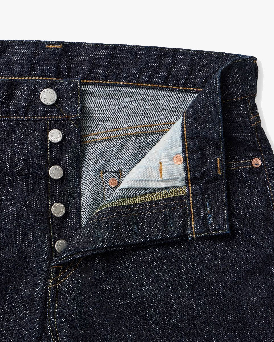 MOMOTARO JEANS #200 Classic Tapered Fit Mens Jeans - 15.7oz Zimbabwe Cotton Selvedge Denim / Button - Image 9
