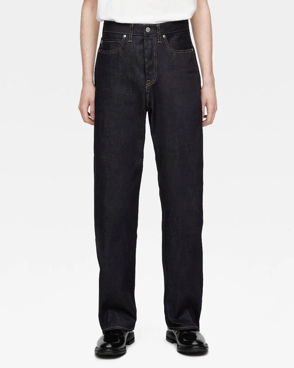 MOMOTARO JEANS #400 Standard Wide Fit Mens Jeans - 14.7oz Zimbabwe Cotton Selvedge Denim / Button - Image 2