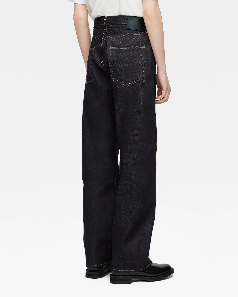MOMOTARO JEANS #400 Standard Wide Fit Mens Jeans - 14.7oz Zimbabwe Cotton Selvedge Denim / Button - Image 6