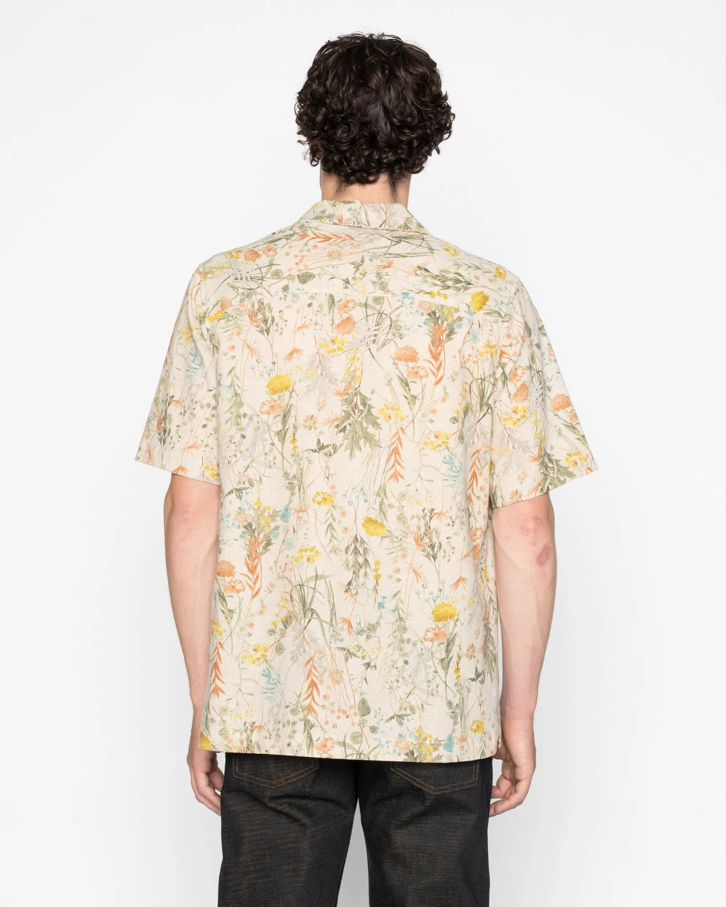 Naked & Famous Denim Aloha Shirt - Flowers Painting - Image 4