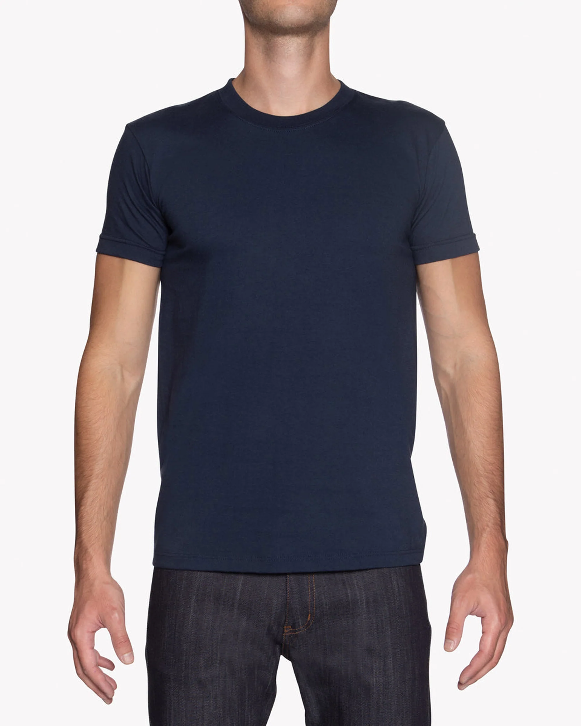 Naked & Famous Denim Circular Knit Tee - Solid Navy - Image 2
