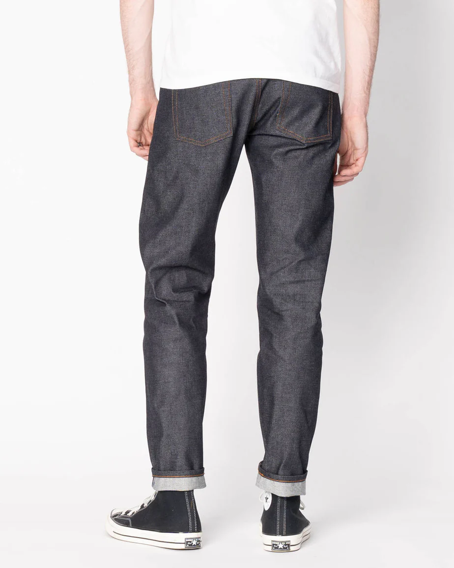 Naked & Famous Denim Easy Guy Relaxed Tapered Mens Jeans - Dia De Los Muertos Selvedge - Image 3