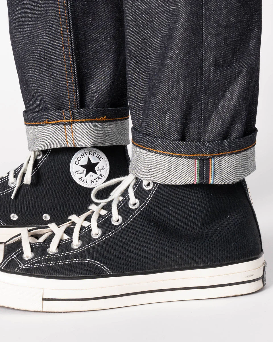 Naked & Famous Denim Easy Guy Relaxed Tapered Mens Jeans - Dia De Los Muertos Selvedge - Image 4