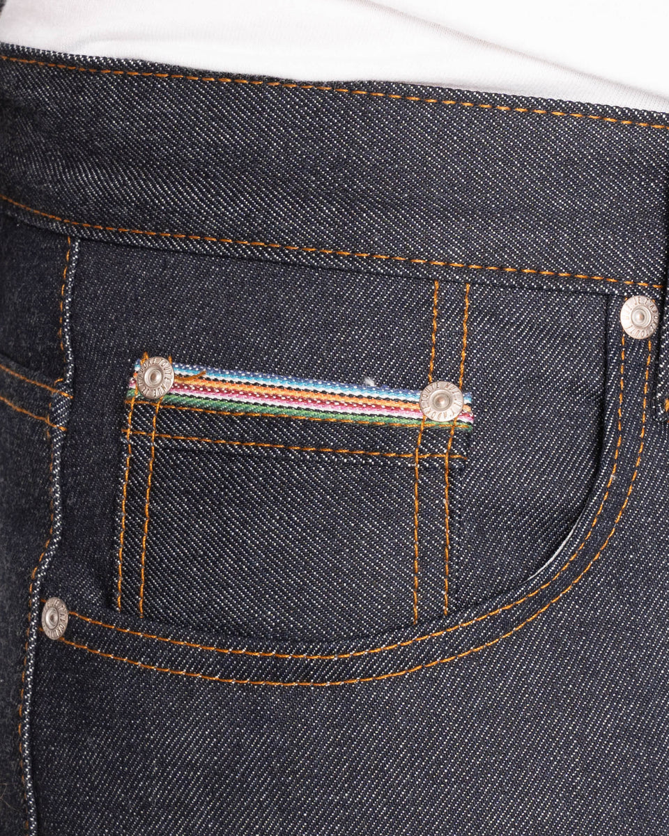 Naked & Famous Denim Easy Guy Relaxed Tapered Mens Jeans - Dia De Los Muertos Selvedge - Image 5