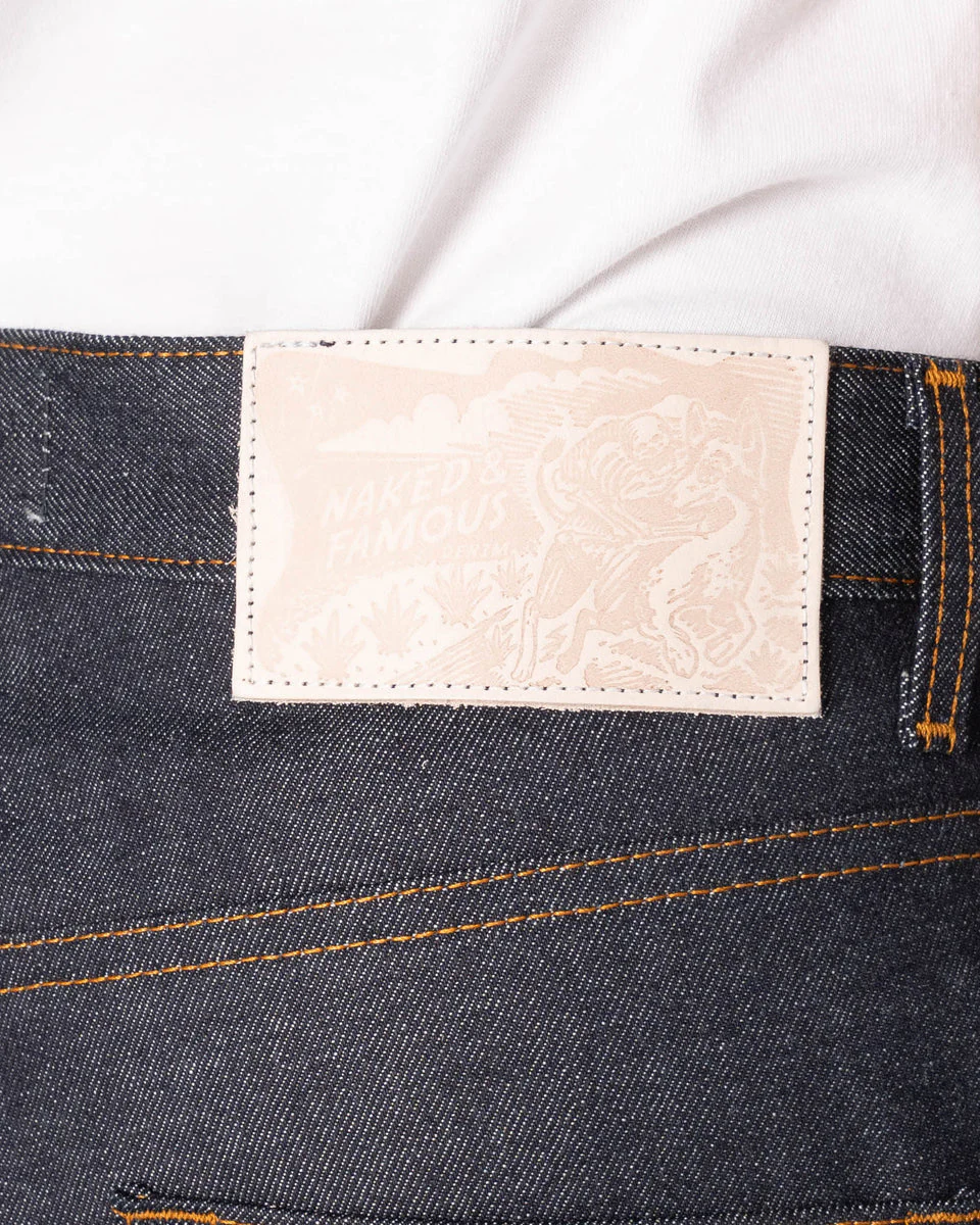 Naked & Famous Denim Easy Guy Relaxed Tapered Mens Jeans - Dia De Los Muertos Selvedge - Image 6