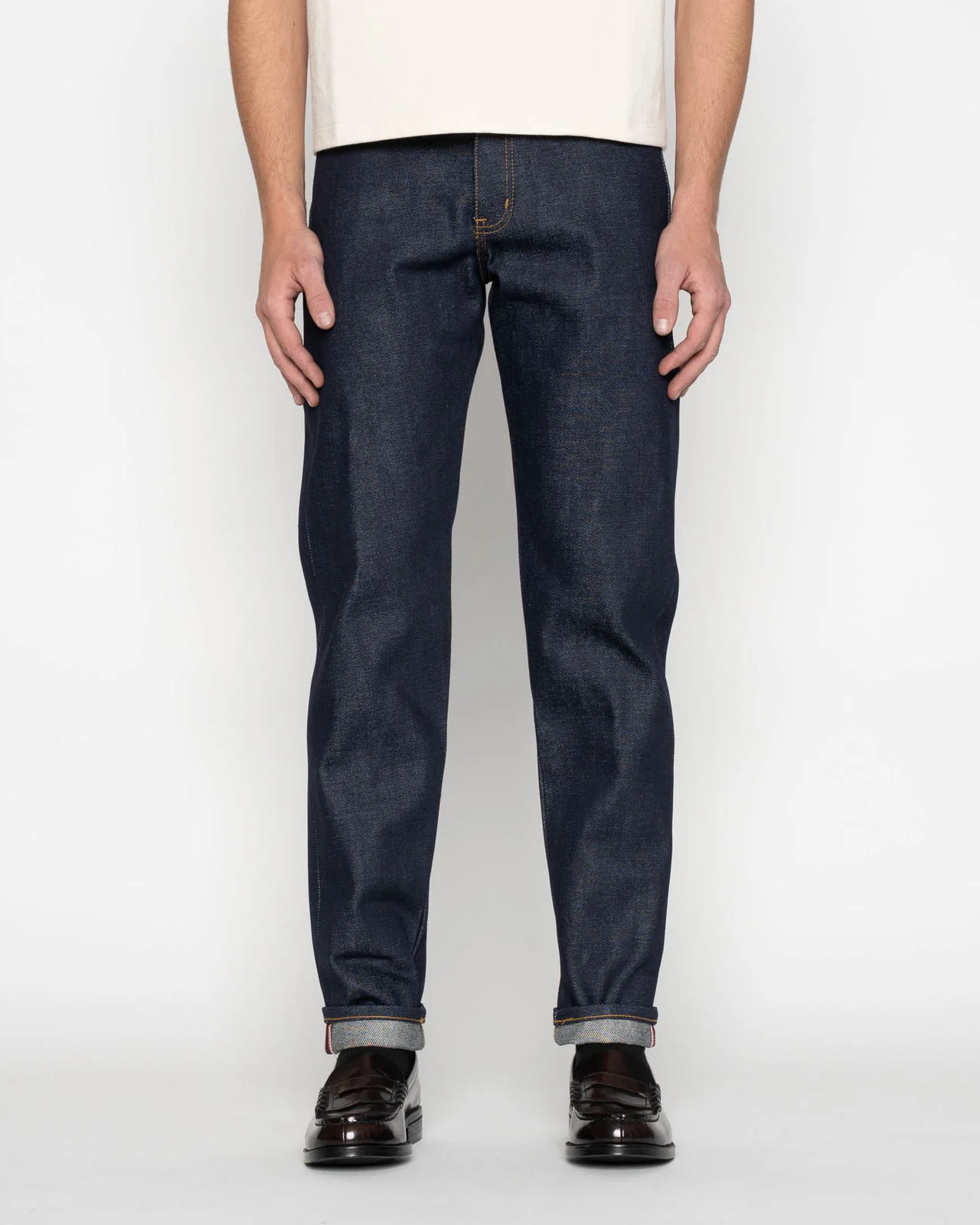 Naked & Famous Denim Easy Guy Relaxed Tapered Mens Jeans - Elephant 14 / Dirty Elephant - Image 2